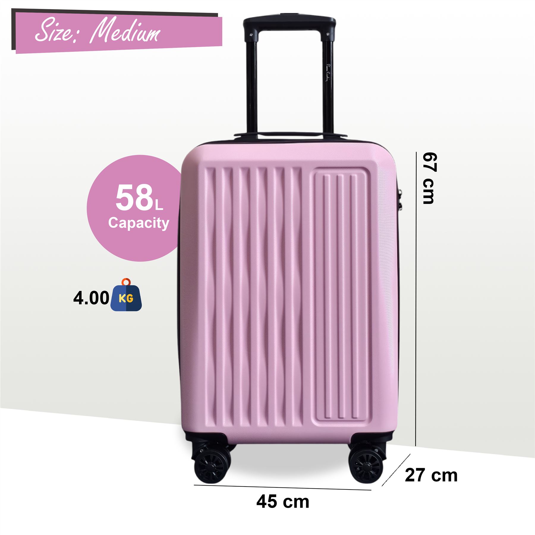 ABS Hard Shell Suitcase Luggage Set Hard Side Travel Carry on Cabin Bag - Picture 48 of 75