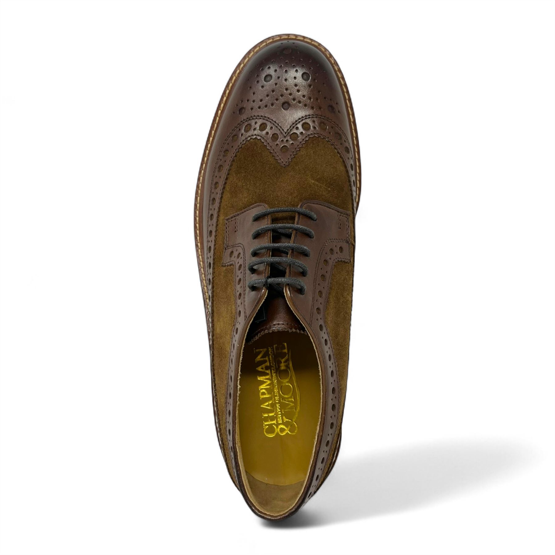 Chapman & Moore Herren Leder Wildleder Halbschuhe Oxford Formell Büro Elegant Schuhe - Bild 5 von 11