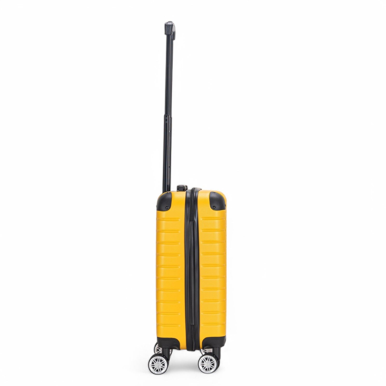Hard Shell Yellow ABS 8 Wheel Luggage Travel Cabin Suitcase Set - Picture 17 of 41
