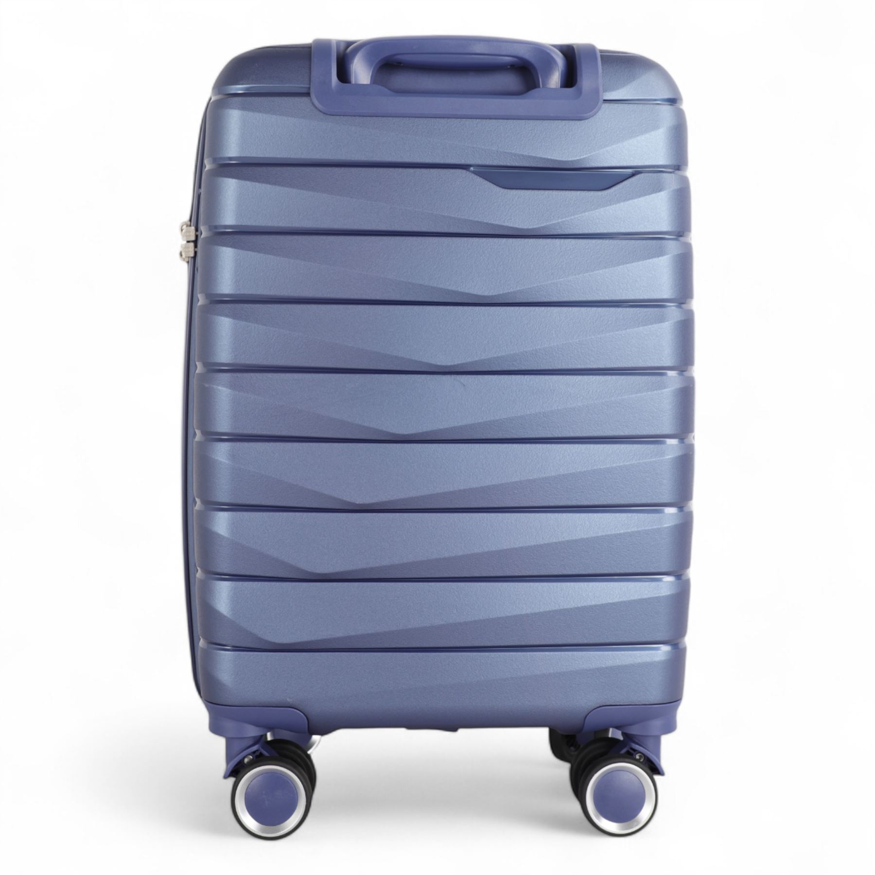 Hard Shell TSA Blue Strong Suitcase Set 8 Wheel Cabin Luggage Case - Picture 15 of 36