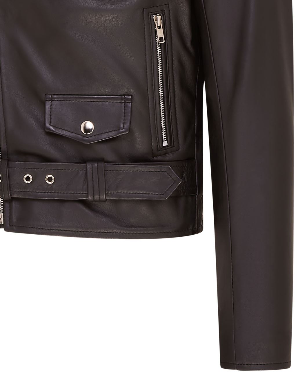 Mens Retro Brando Quilted Leather Biker Jacket Vintage Motorcycle Style - Picture 13 of 13