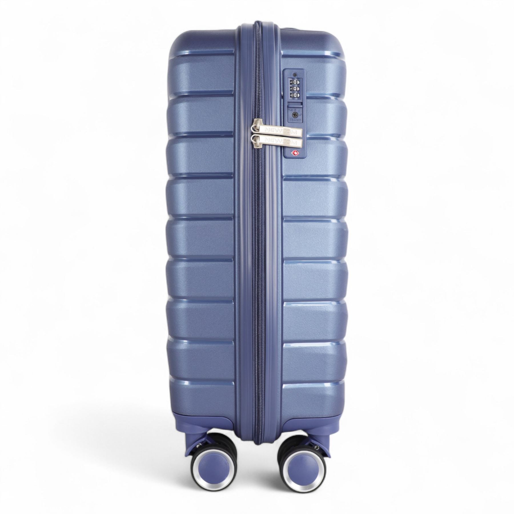 Hard Shell TSA Blue Strong Suitcase Set 8 Wheel Cabin Luggage Case - Picture 16 of 36