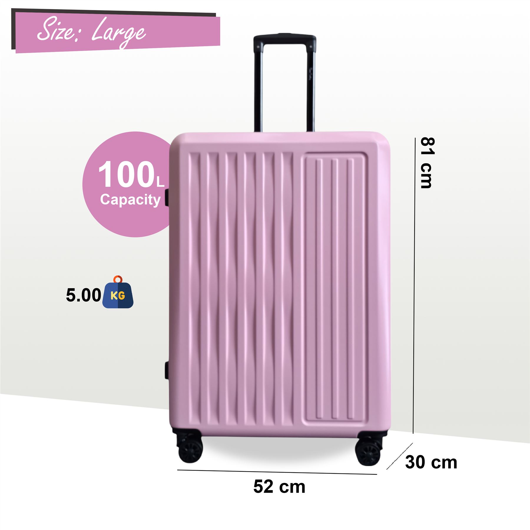 ABS Hard Shell Suitcase Luggage Set Hard Side Travel Carry on Cabin Bag - Picture 49 of 75