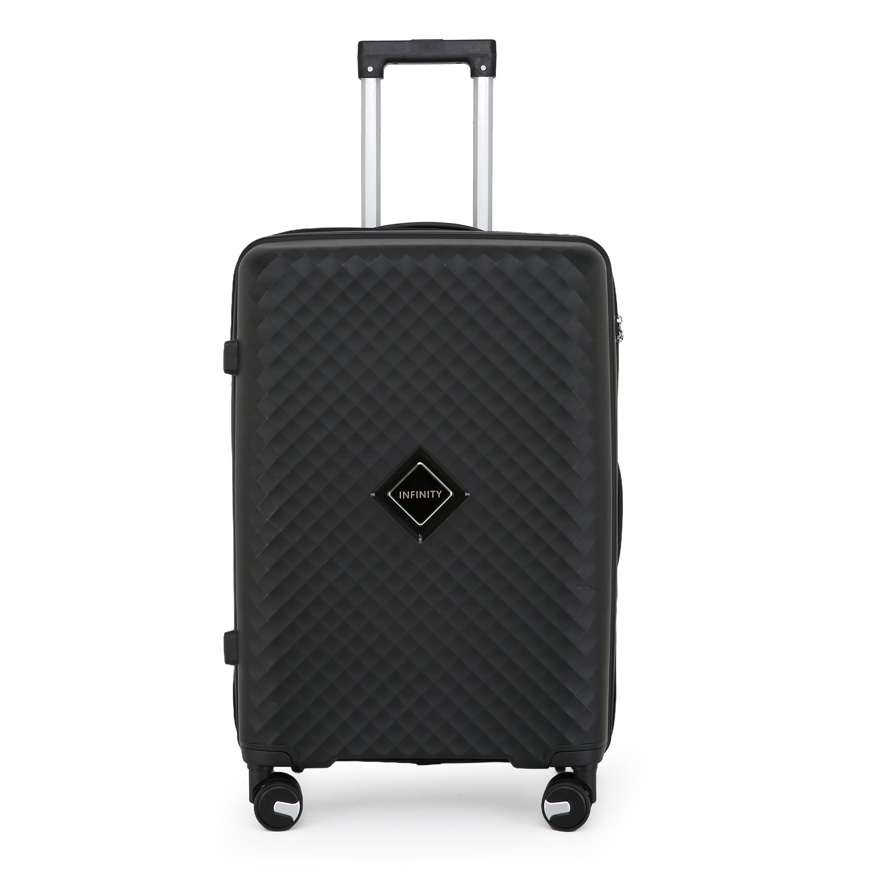 Hard Shell Black Cabin Suitcase Set 8 Wheel Luggage Case Strong Travel TSA Bag - Picture 18 of 32