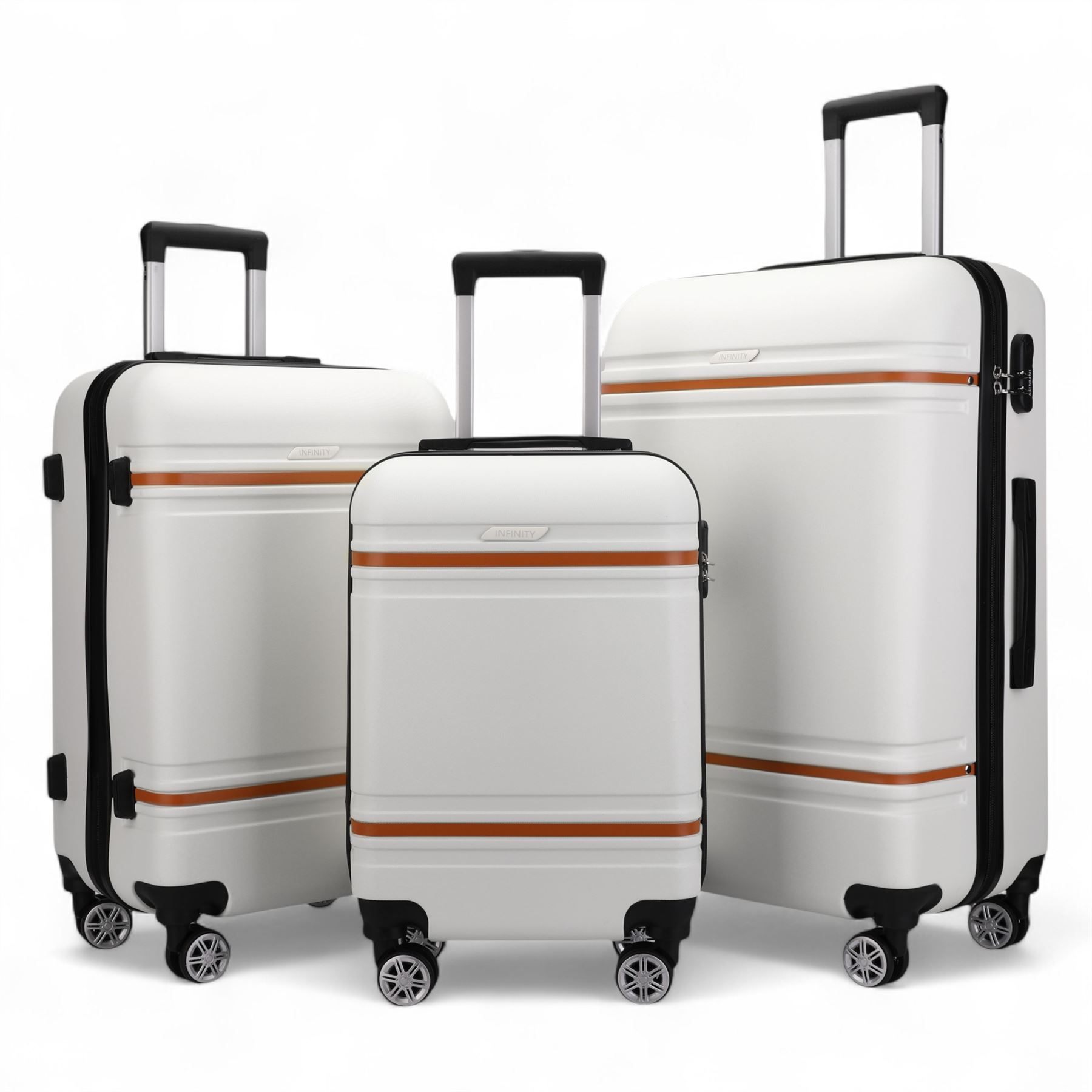 Hardshell Cabin Suitcase Set Robust ABS Lightweight Luggage Holiday Bag - Picture 2 of 37
