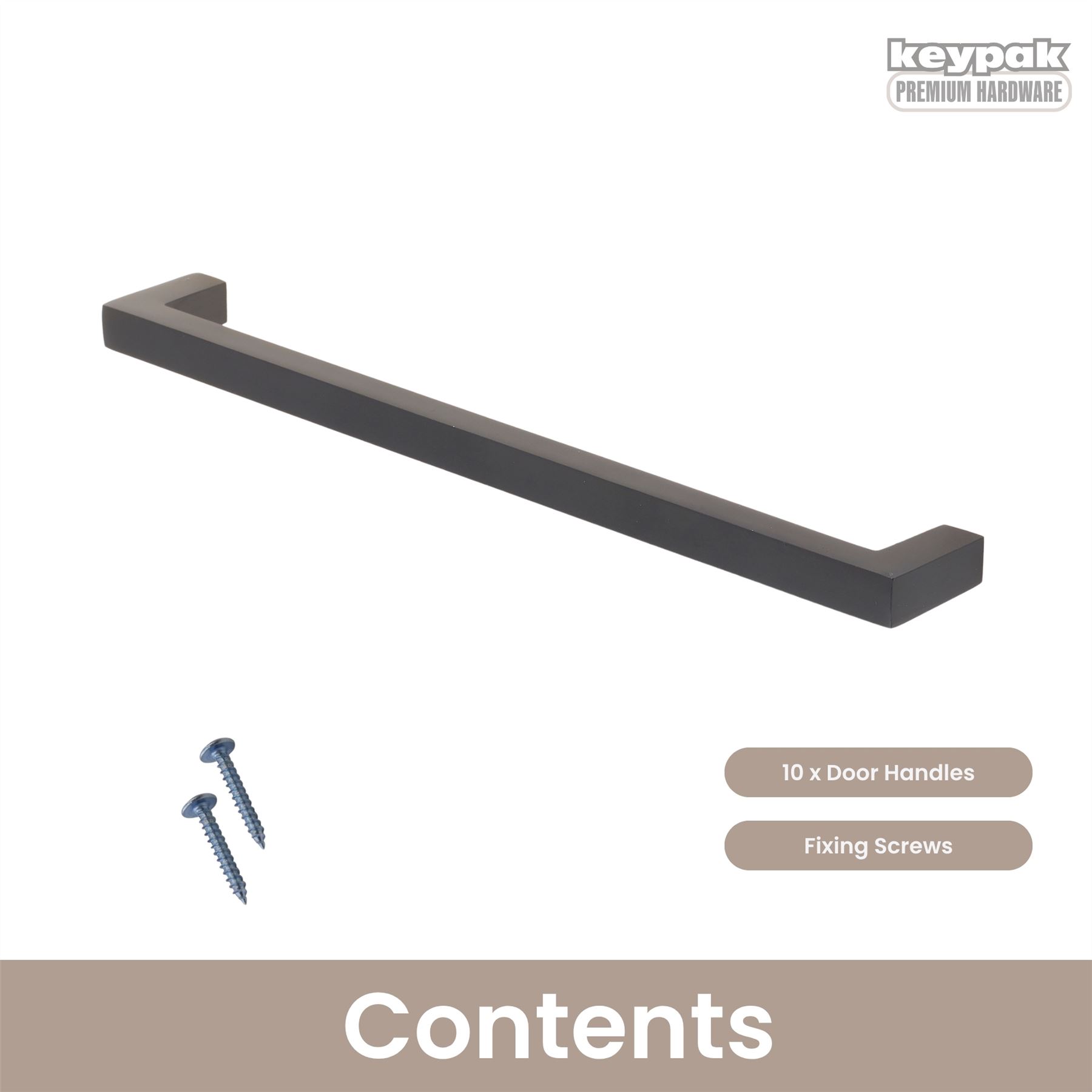10 Stück Metall Vierkant T-Bar Griffe 96 mm - 200 mm - Aluminium Schubladengriffe - Bild 25 von 28