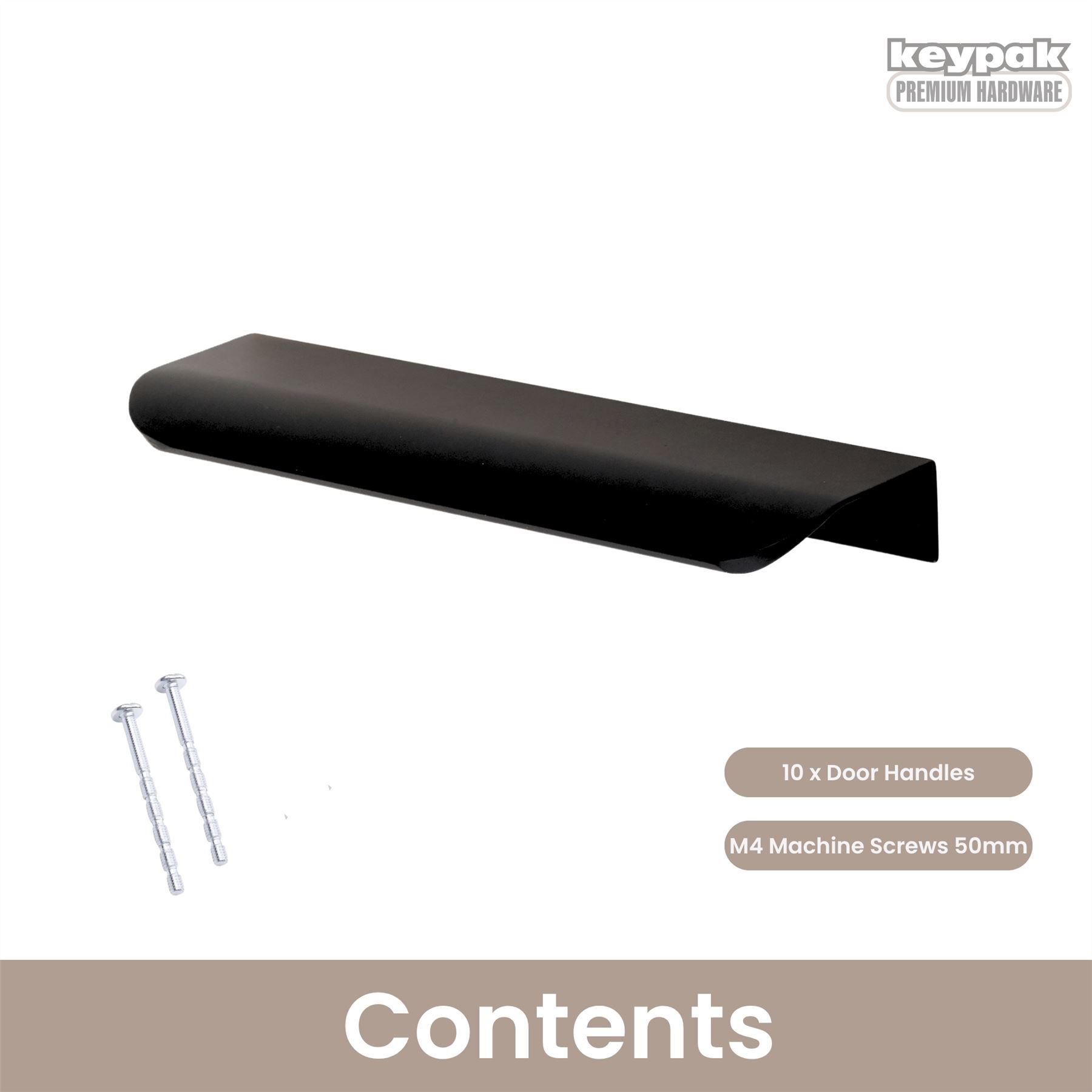 10er Pack Lip Pull Metallgriffe - Schlanke Schrank & Schublade Ziehgriffe zum Selbermachen - Bild 7 von 13