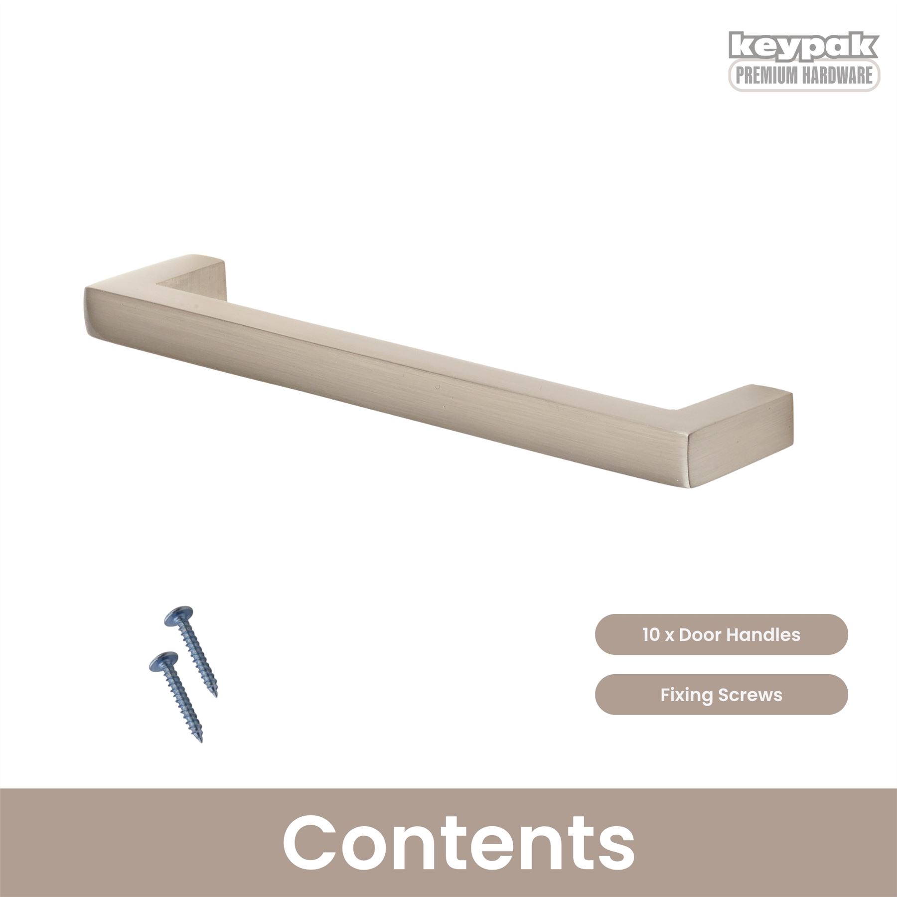 10 Stück Metall Vierkant T-Bar Griffe 96 mm - 200 mm - Aluminium Schubladengriffe - Bild 19 von 28