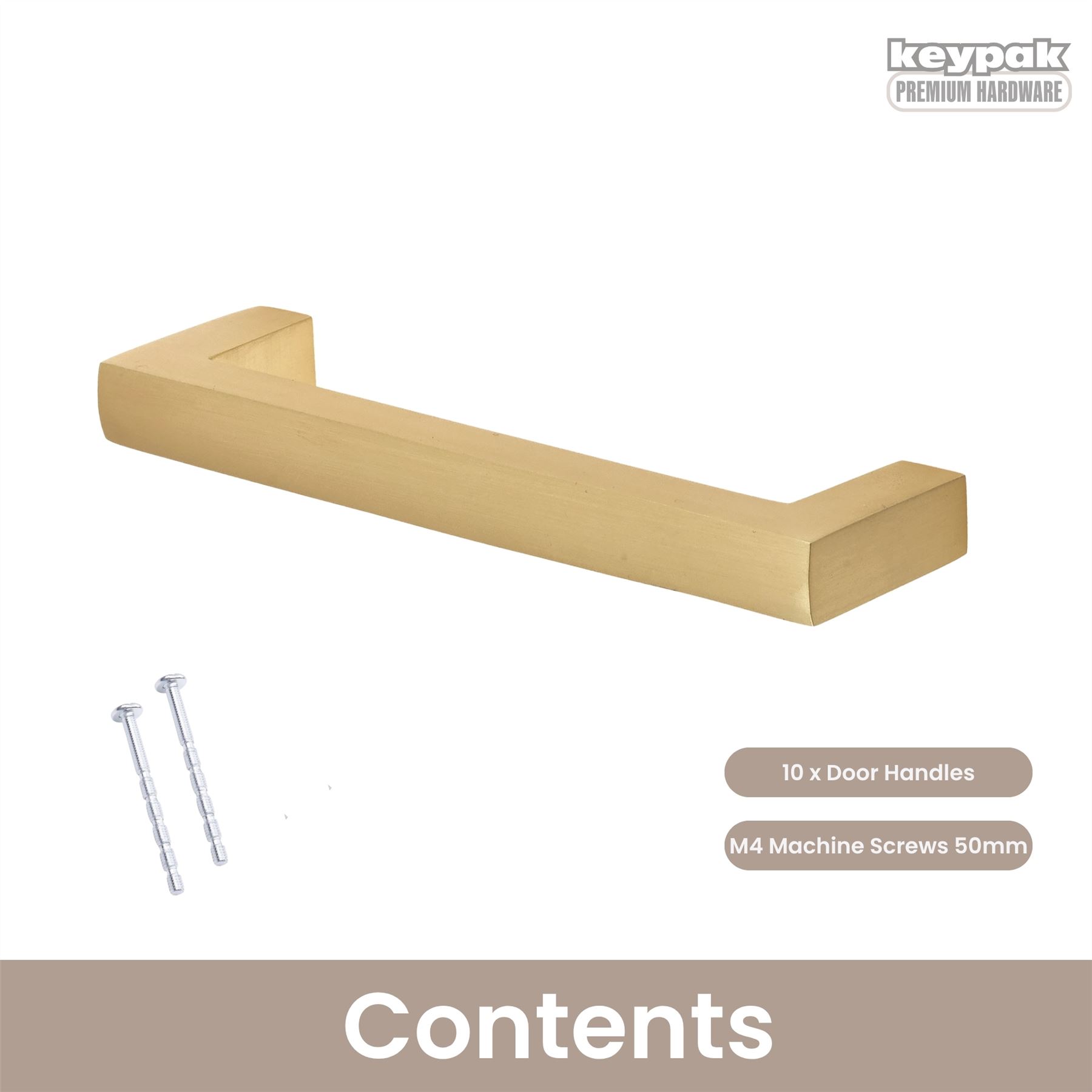 10 Stück Metall Vierkant T-Bar Griffe 96 mm - 200 mm - Aluminium Schubladengriffe - Bild 4 von 28