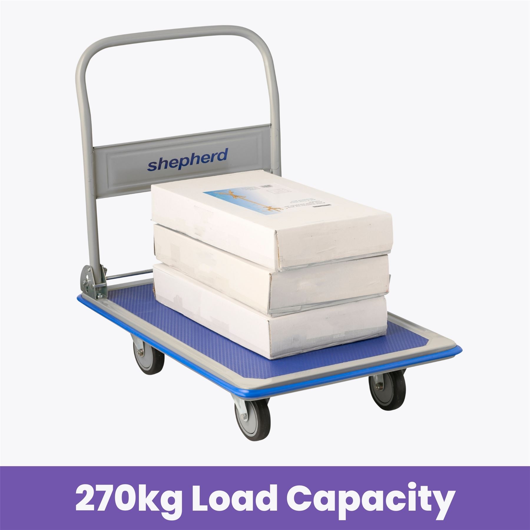 Heavy Duty 270kg Folding Platform Trolley Hand Truck Cart Sack Flat Bed Pulley - Picture 9 of 11