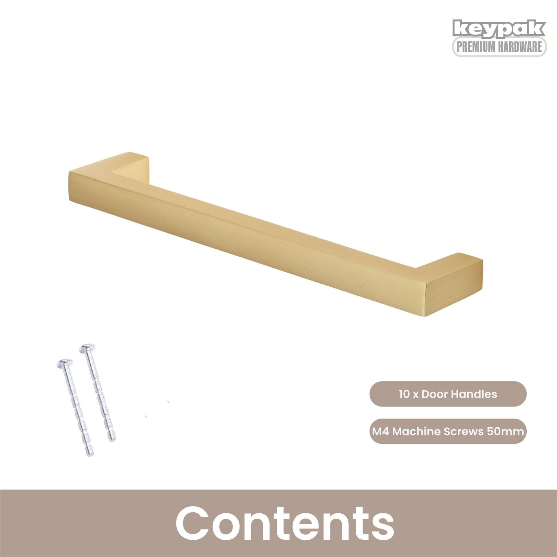 10 Stück Metall Vierkant T-Bar Griffe 96 mm - 200 mm - Aluminium Schubladengriffe - Bild 13 von 28