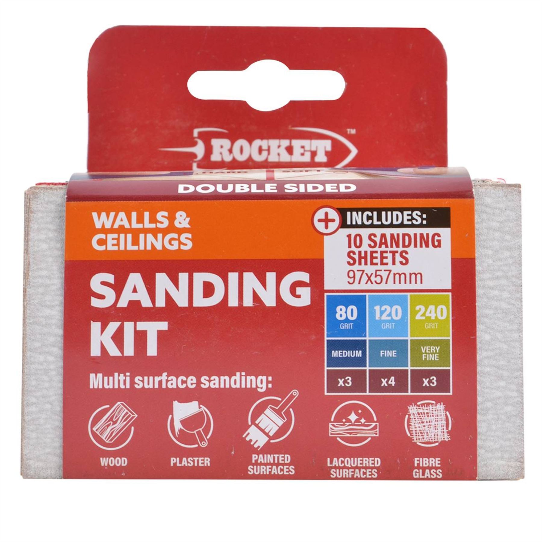 Schleifblätter & Schwamm Set - Körnung Schleifpapier 280x230mm Wände, Handhochschleifer - Bild 20 von 28