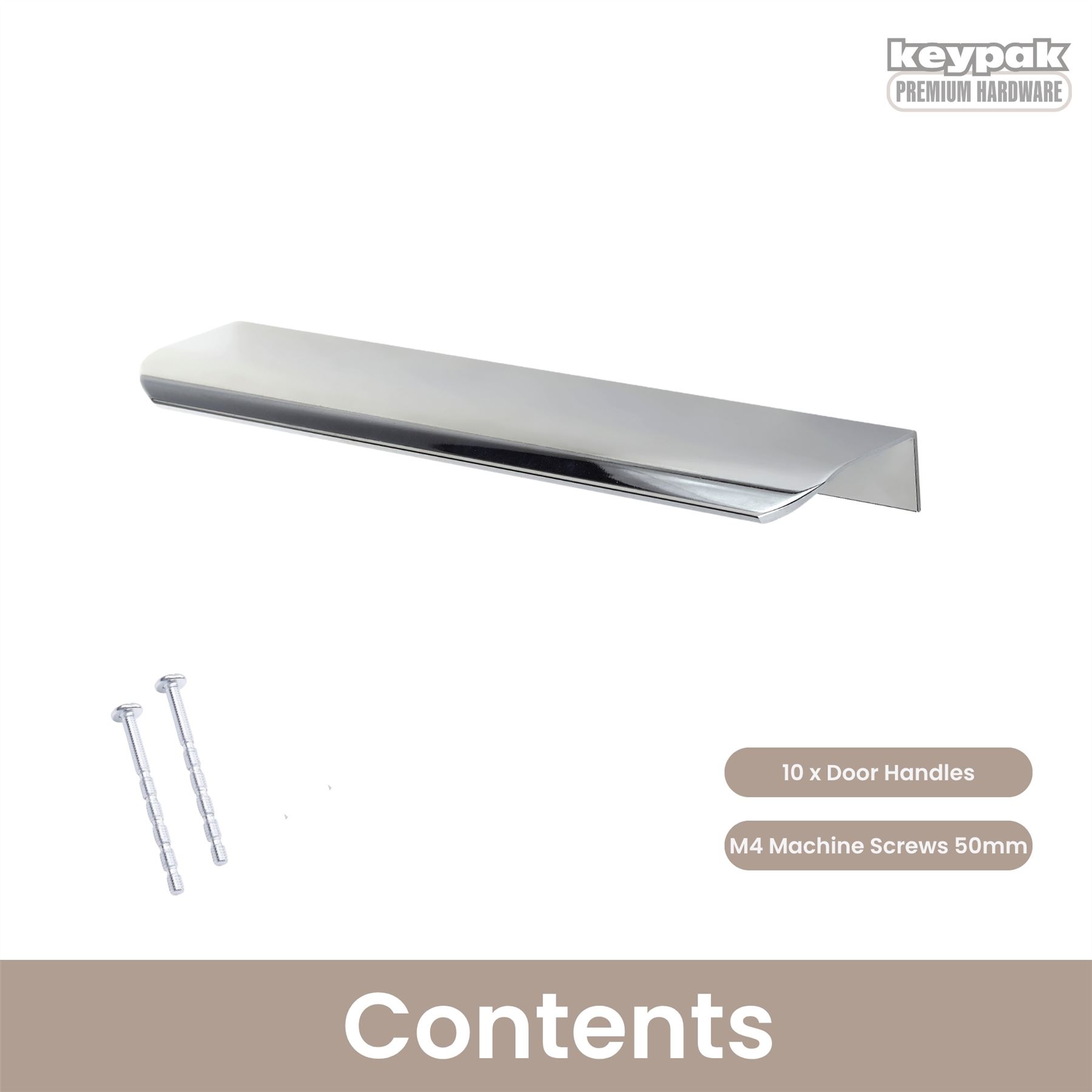 10er Pack Lip Pull Metallgriffe - Schlanke Schrank & Schublade Ziehgriffe zum Selbermachen - Bild 10 von 13