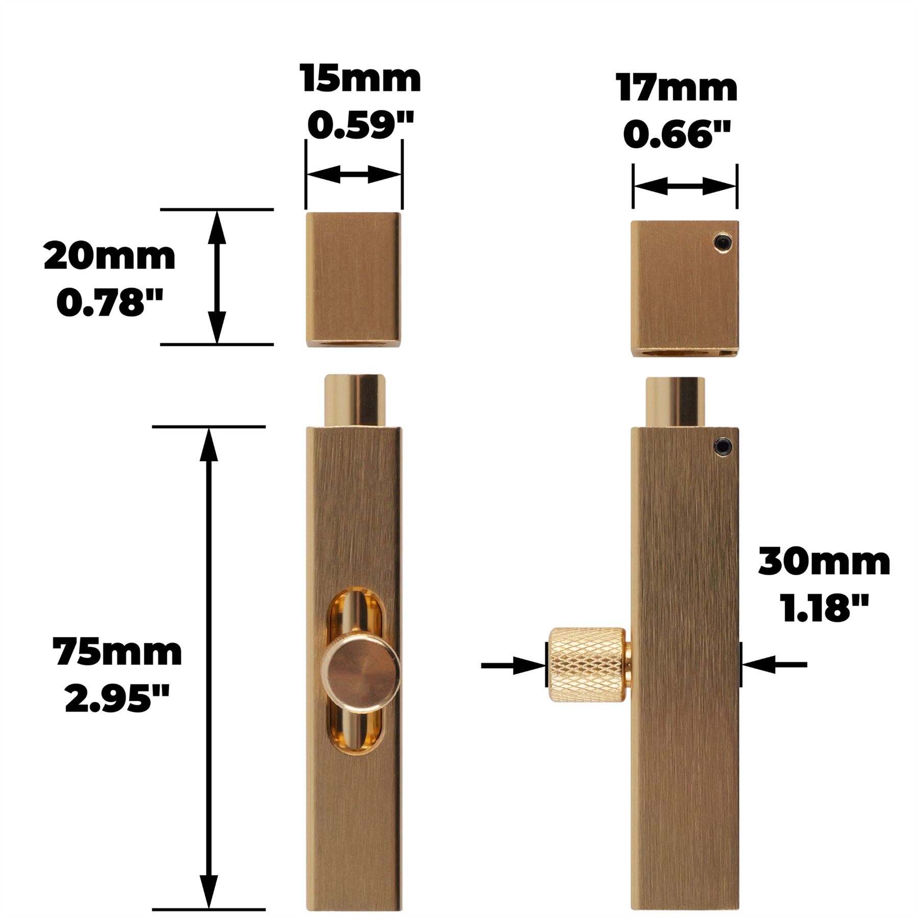 Bulloni per porta scorrevole 75 mm 125 mm moderni porte sottili bullone serratura interna - Foto 4 di 20