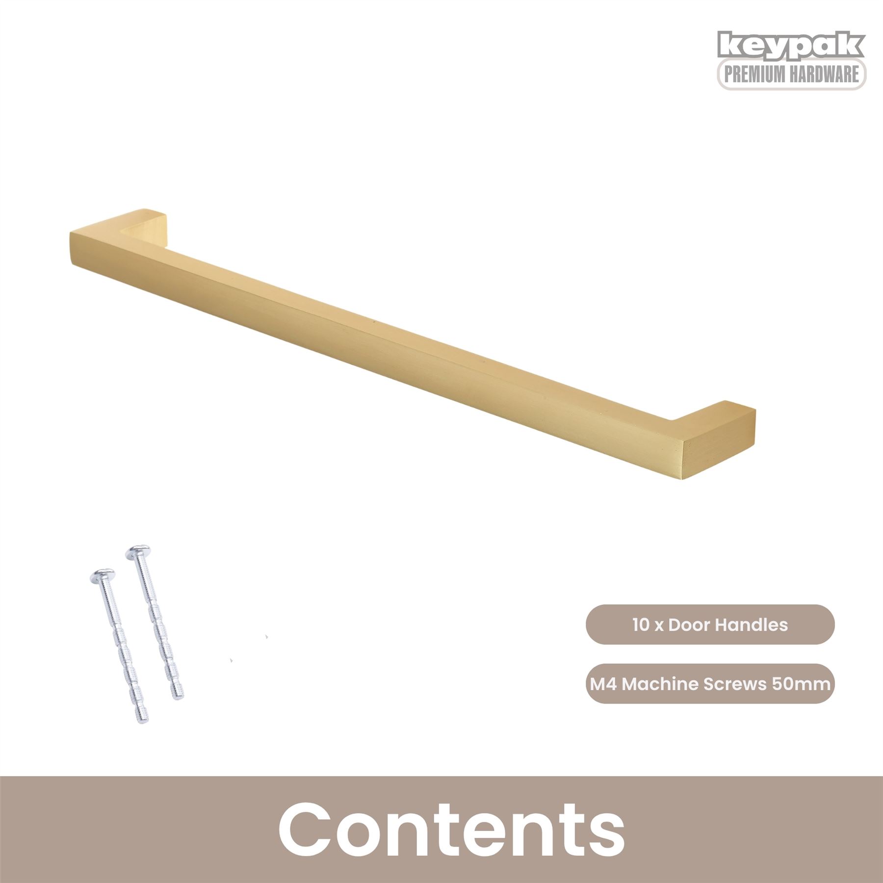 10 Stück Metall Vierkant T-Bar Griffe 96 mm - 200 mm - Aluminium Schubladengriffe - Bild 22 von 28