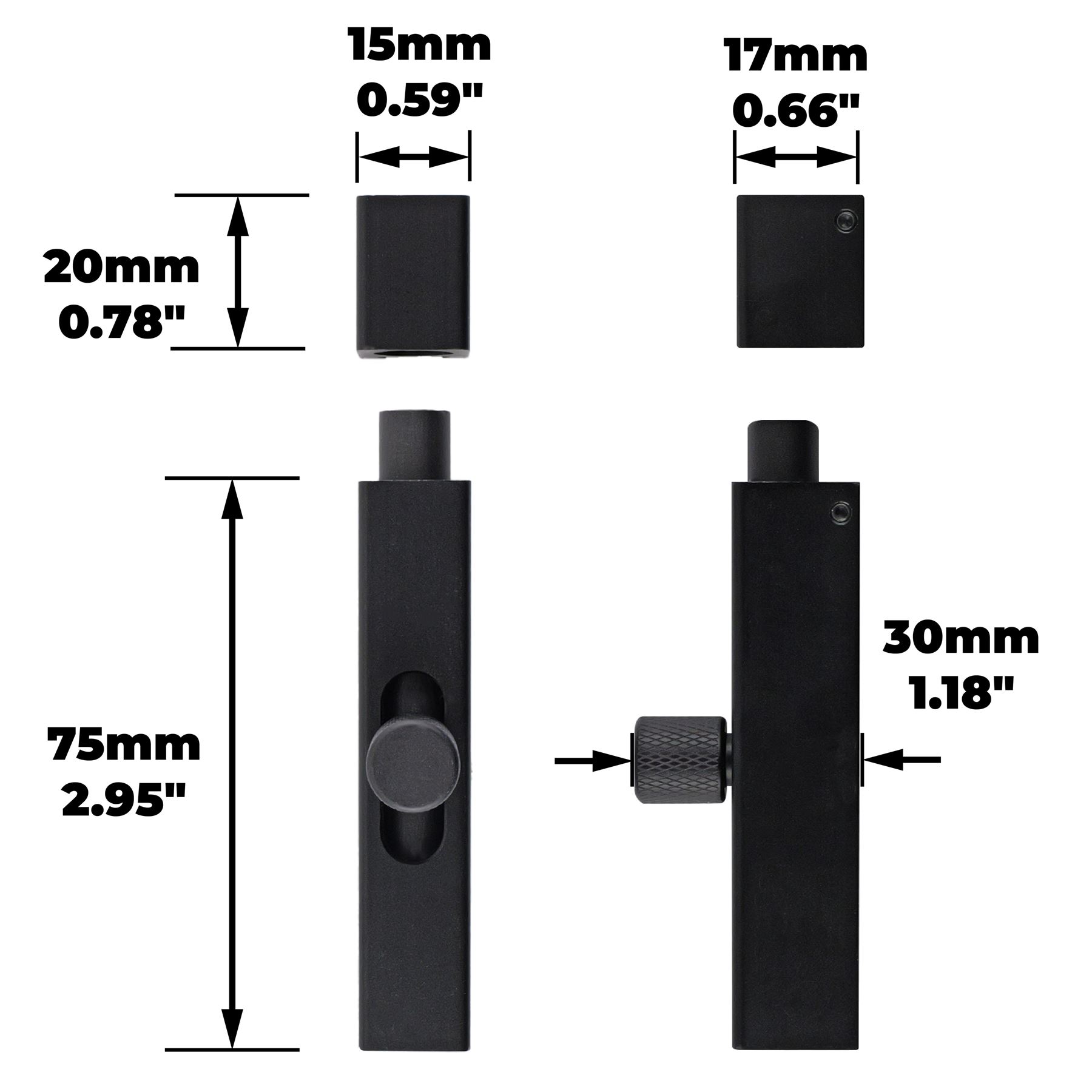 Bulloni per porta scorrevole 75 mm 125 mm moderni porte sottili bullone serratura interna - Foto 7 di 20