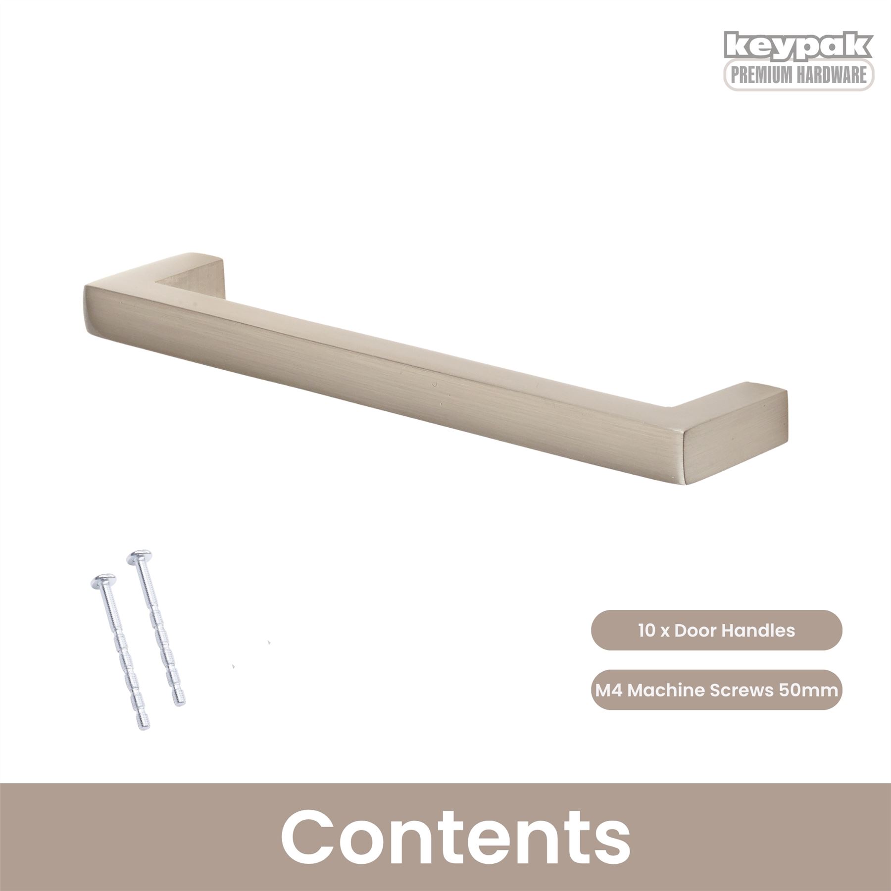 10 Stück Metall Vierkant T-Bar Griffe 96 mm - 200 mm - Aluminium Schubladengriffe - Bild 19 von 28