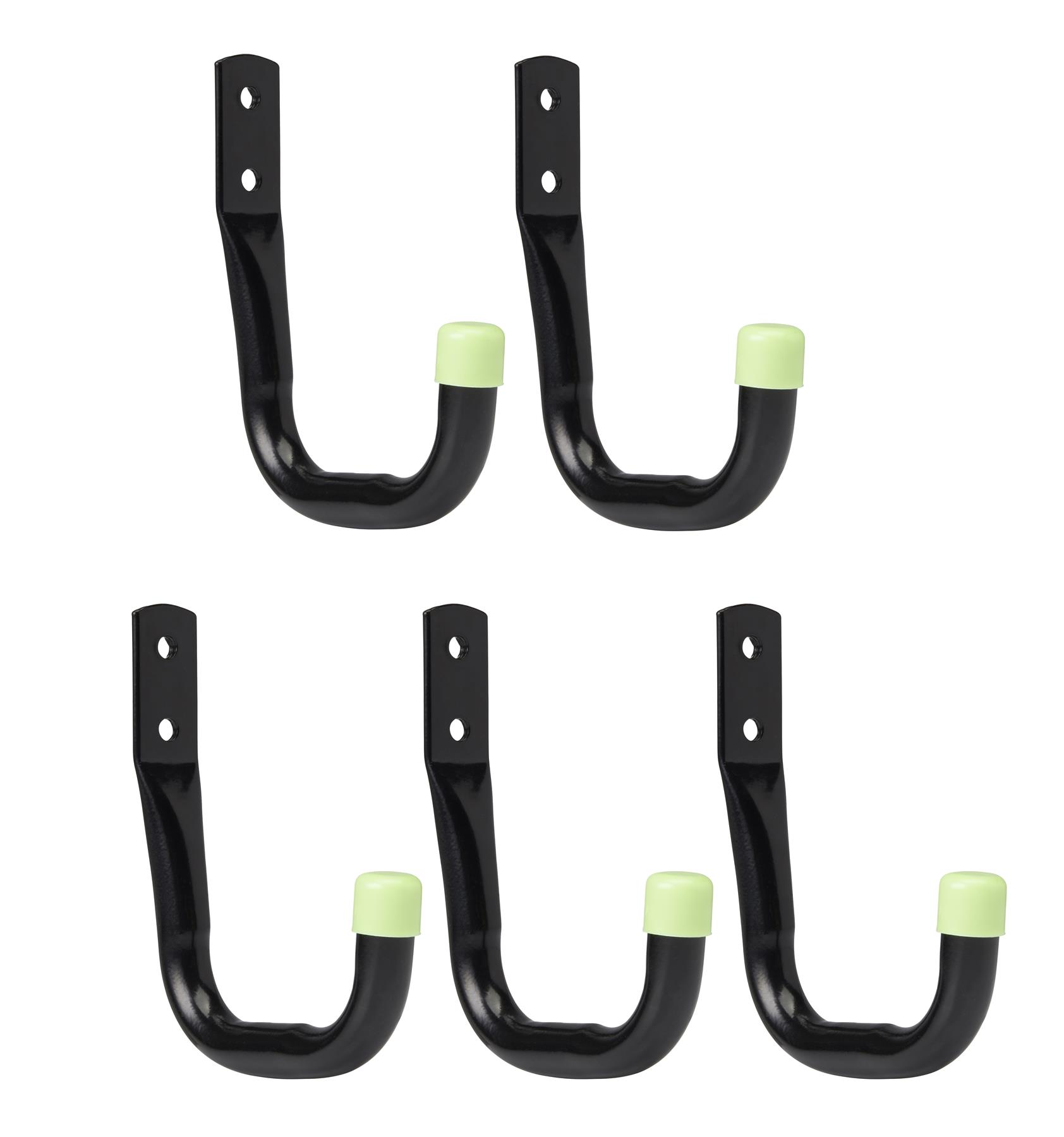 Garage Hooks Tools Ladder Shed Storage, Pack of 5, 30kg Load Per Hook - Picture 3 of 9