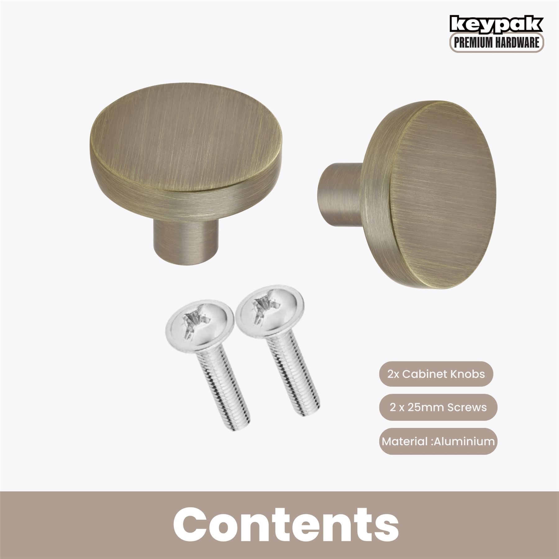 Cabinet Drawer Knob, 2 PCS, 30mm Round Handle Cupboard Wardrobe Dresser Drawer - Picture 5 of 22