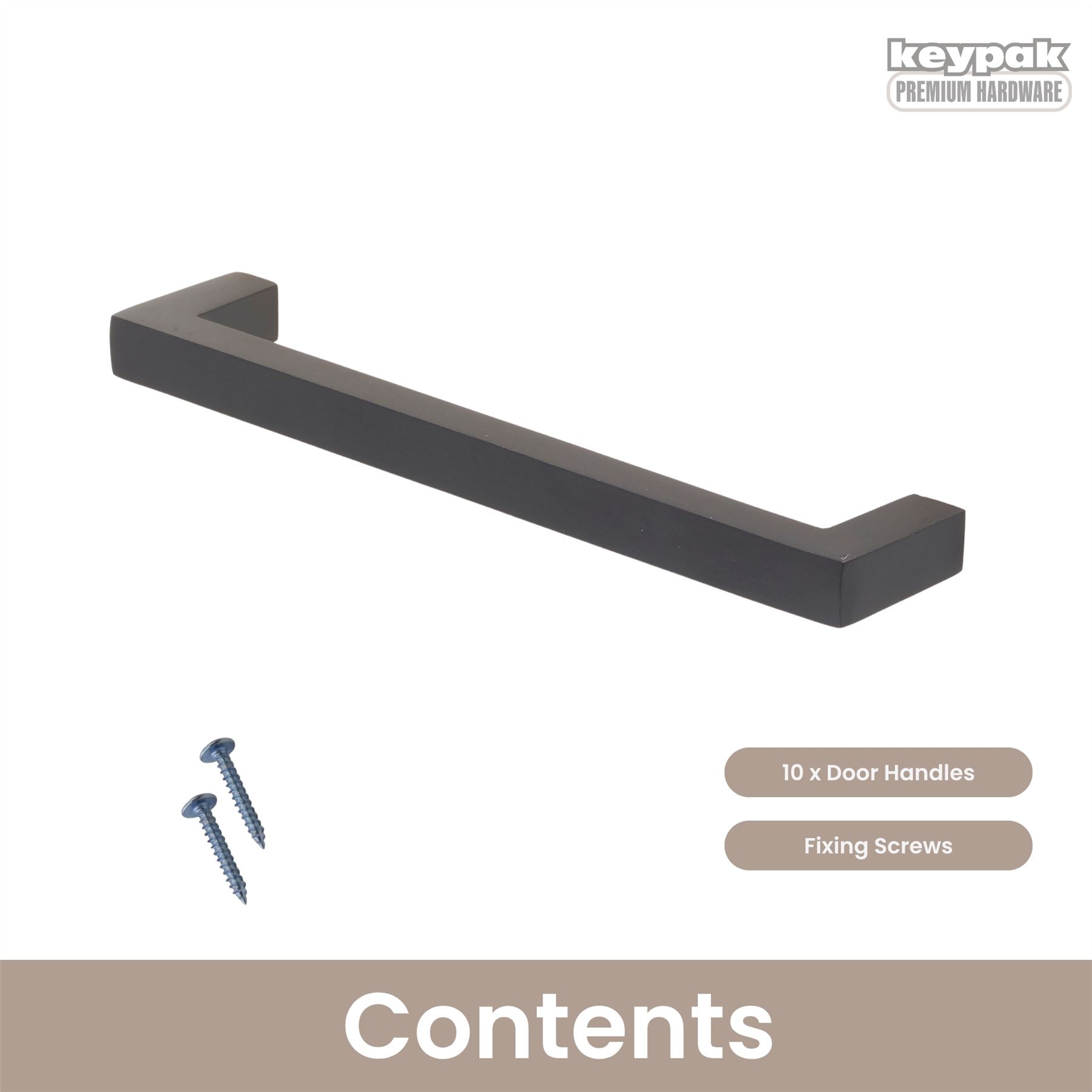 10 Stück Metall Vierkant T-Bar Griffe 96 mm - 200 mm - Aluminium Schubladengriffe - Bild 16 von 28