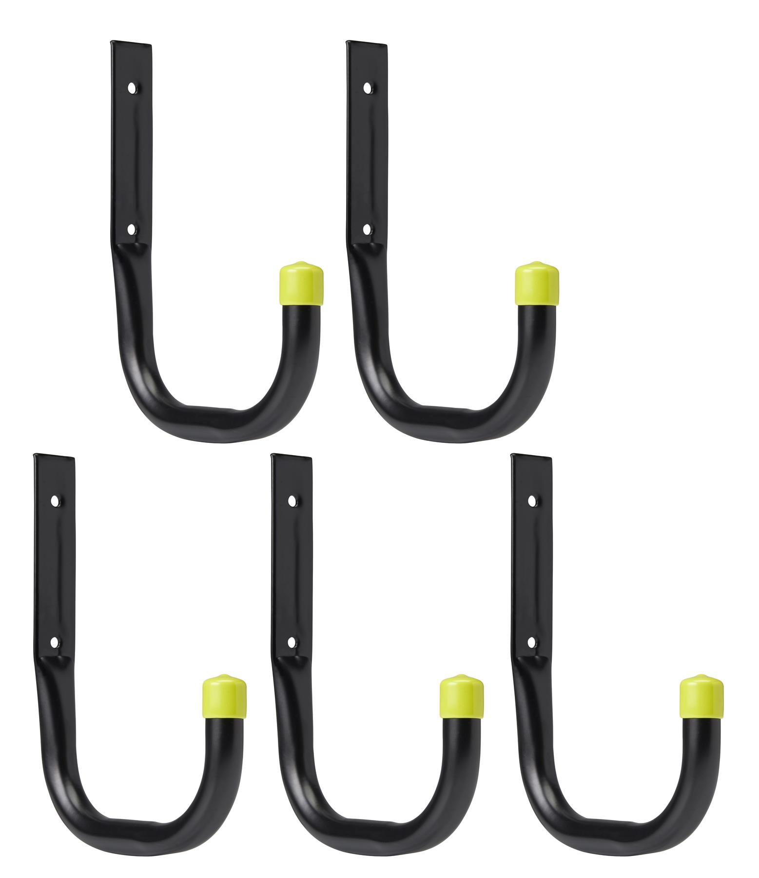 Garage Hooks Tools Ladder Shed Storage, Pack of 5, 30kg Load Per Hook - Picture 5 of 9