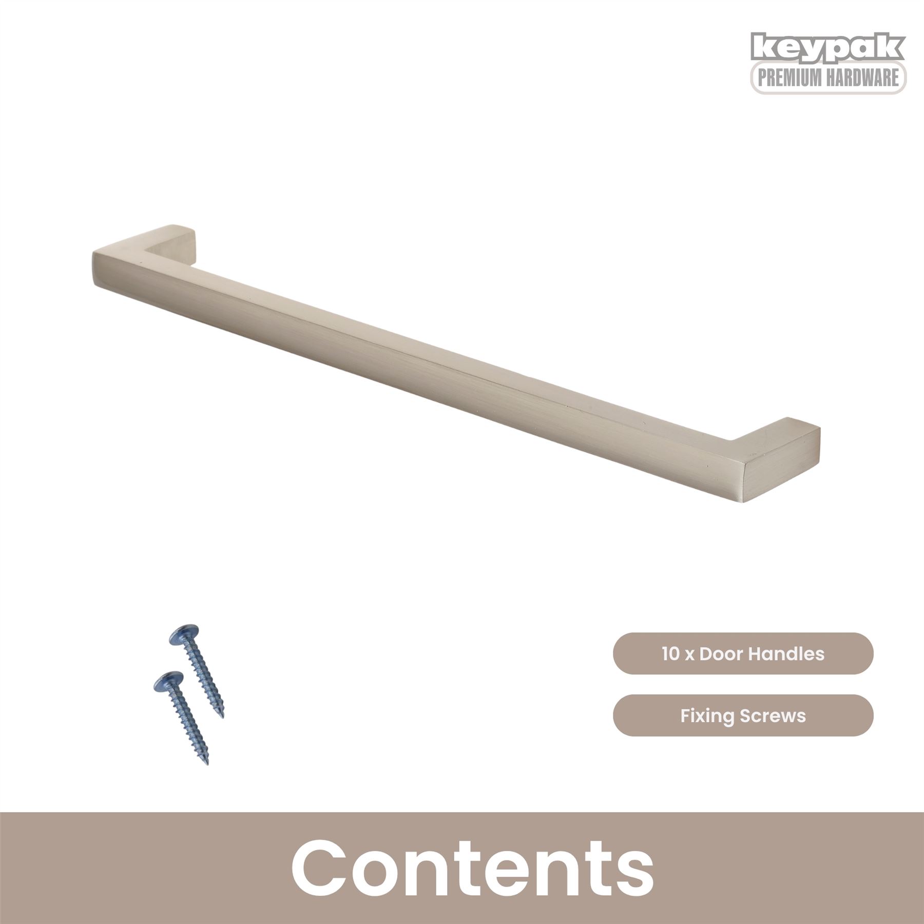 10 Stück Metall Vierkant T-Bar Griffe 96 mm - 200 mm - Aluminium Schubladengriffe - Bild 28 von 28