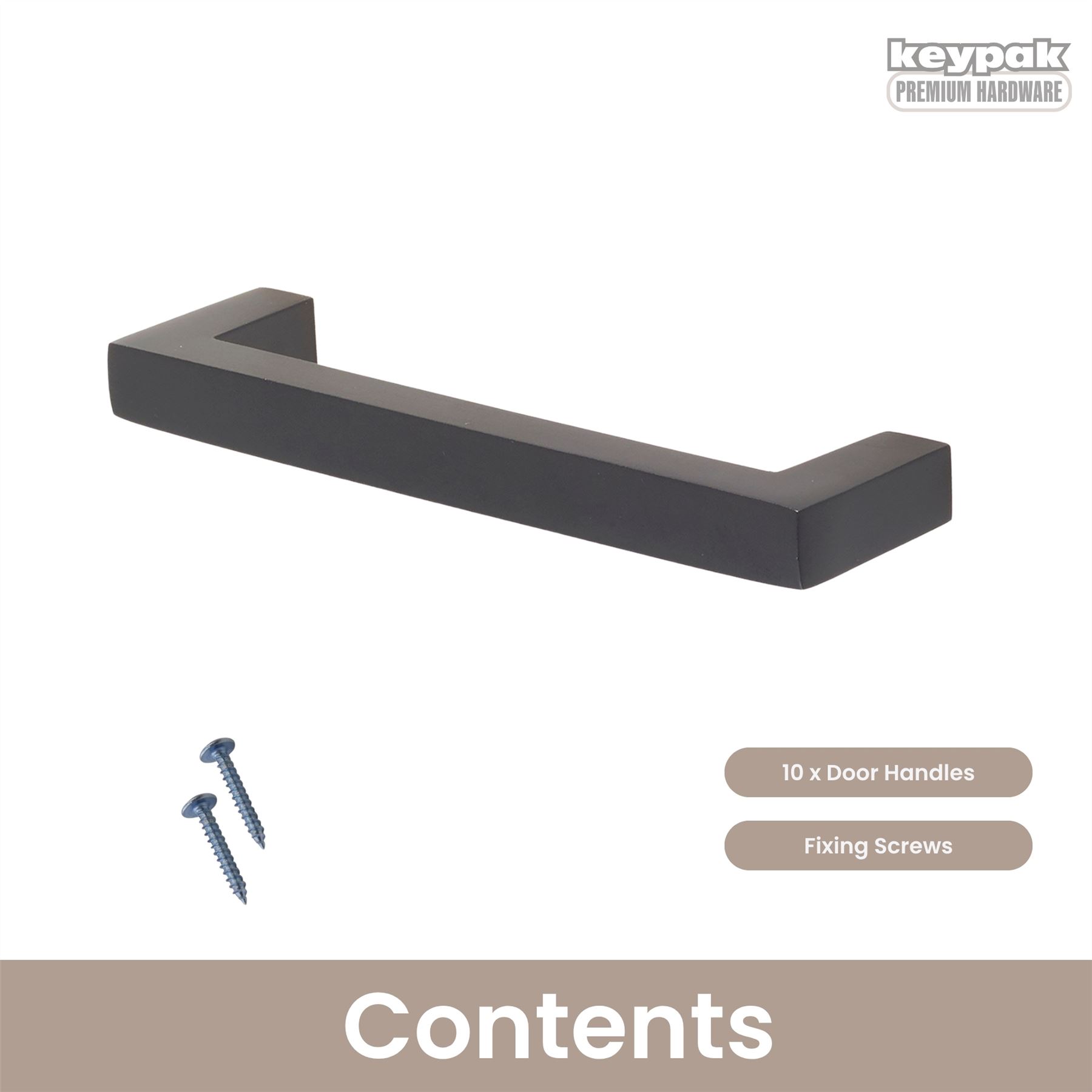 10 Stück Metall Vierkant T-Bar Griffe 96 mm - 200 mm - Aluminium Schubladengriffe - Bild 7 von 28
