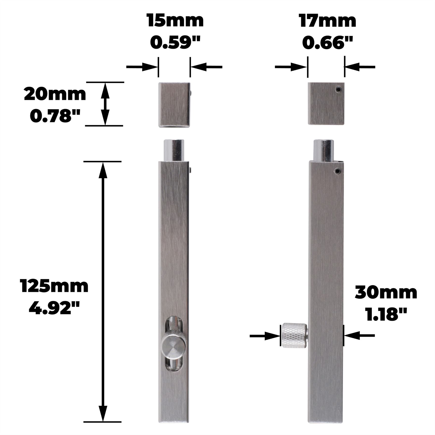 Bulloni per porta scorrevole 75 mm 125 mm moderni porte sottili bullone serratura interna - Foto 19 di 20