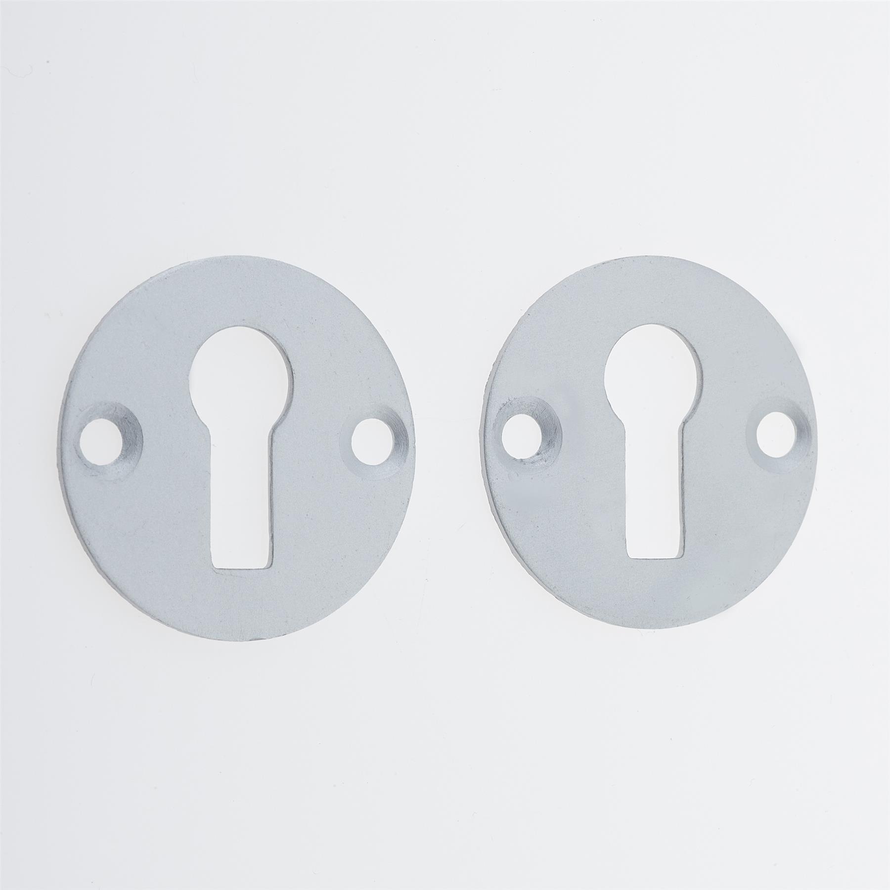 Round Escutcheons, Polished Aluminium/Brass/Chrome, 2Pk,Screws Included - Picture 4 of 4