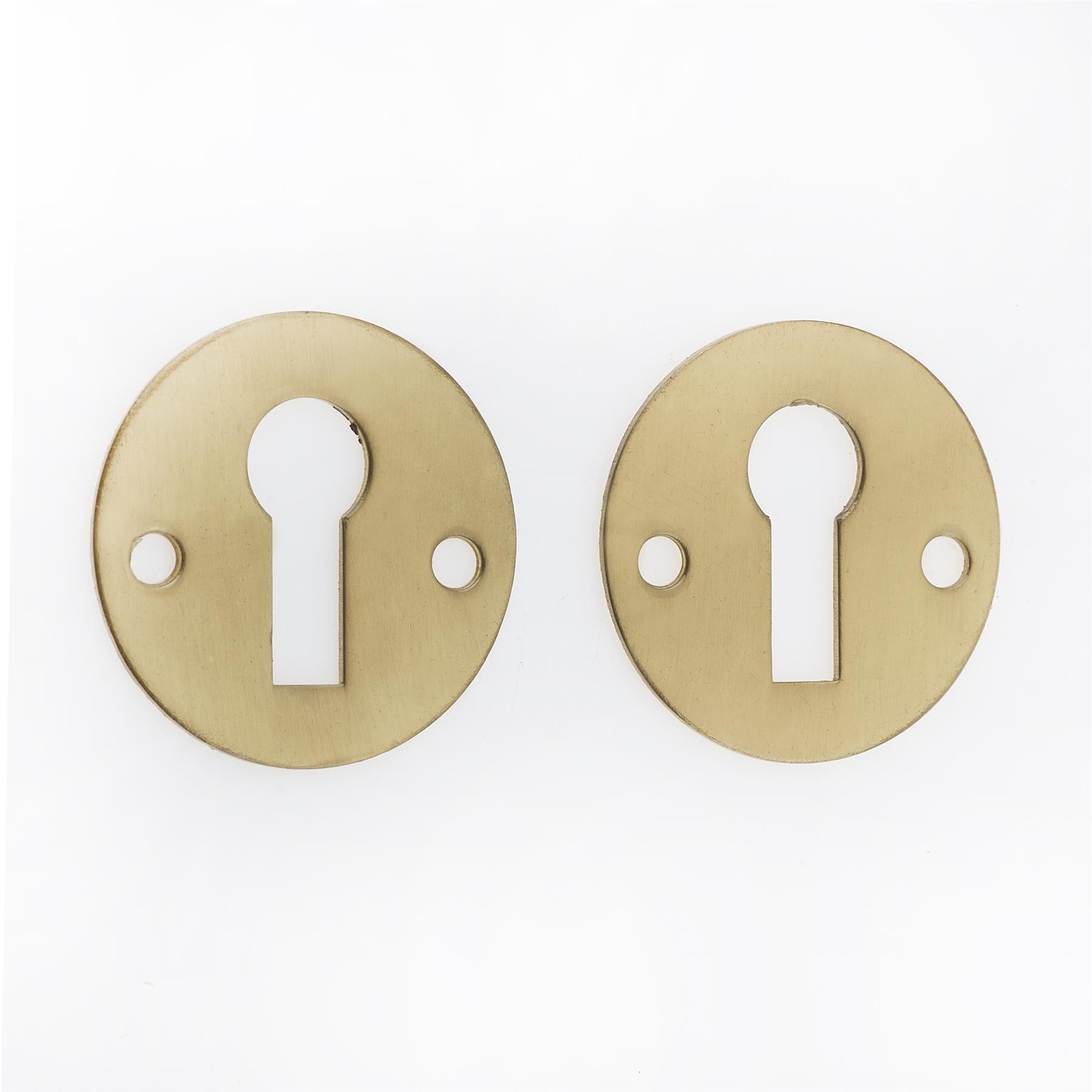 Round Escutcheons, Polished Aluminium/Brass/Chrome, 2Pk,Screws Included - Picture 2 of 4