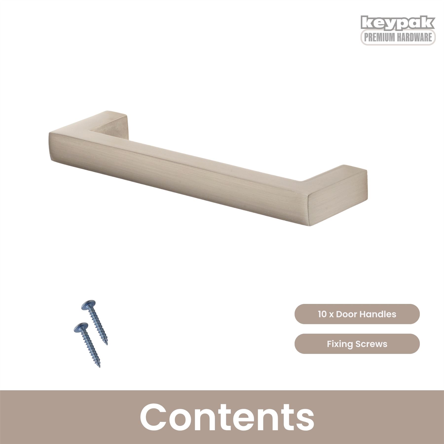 10 Stück Metall Vierkant T-Bar Griffe 96 mm - 200 mm - Aluminium Schubladengriffe - Bild 10 von 28