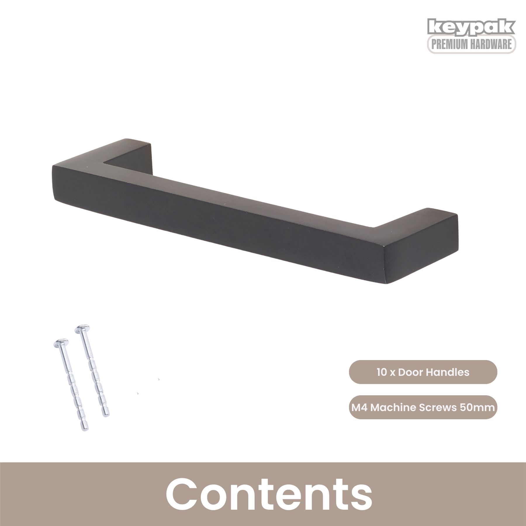 10 Stück Metall Vierkant T-Bar Griffe 96 mm - 200 mm - Aluminium Schubladengriffe - Bild 7 von 28