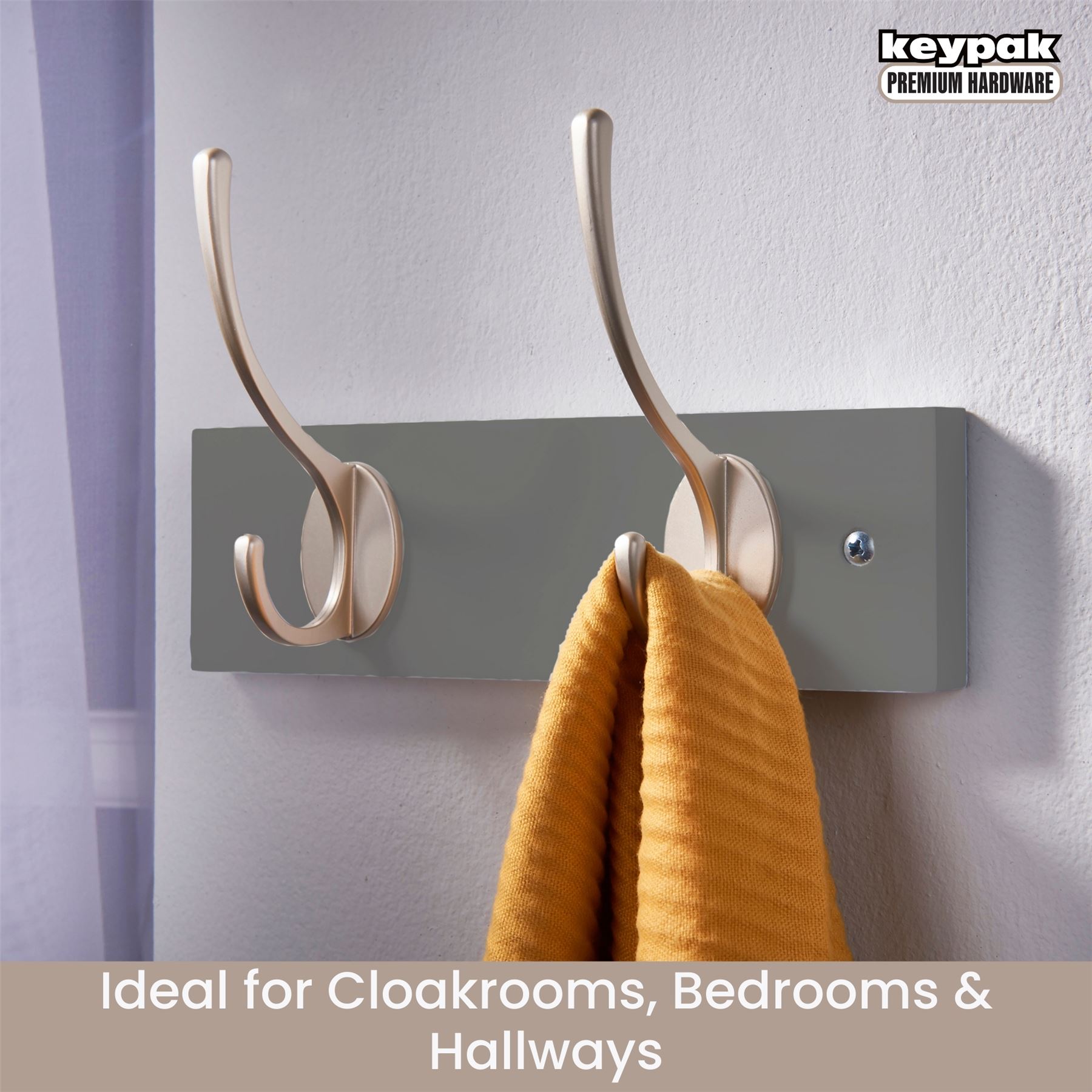 Coat Hooks for Wall Door, Wooden Wall Mounted Clothes Hanger, 3 Sizes - Picture 8 of 37