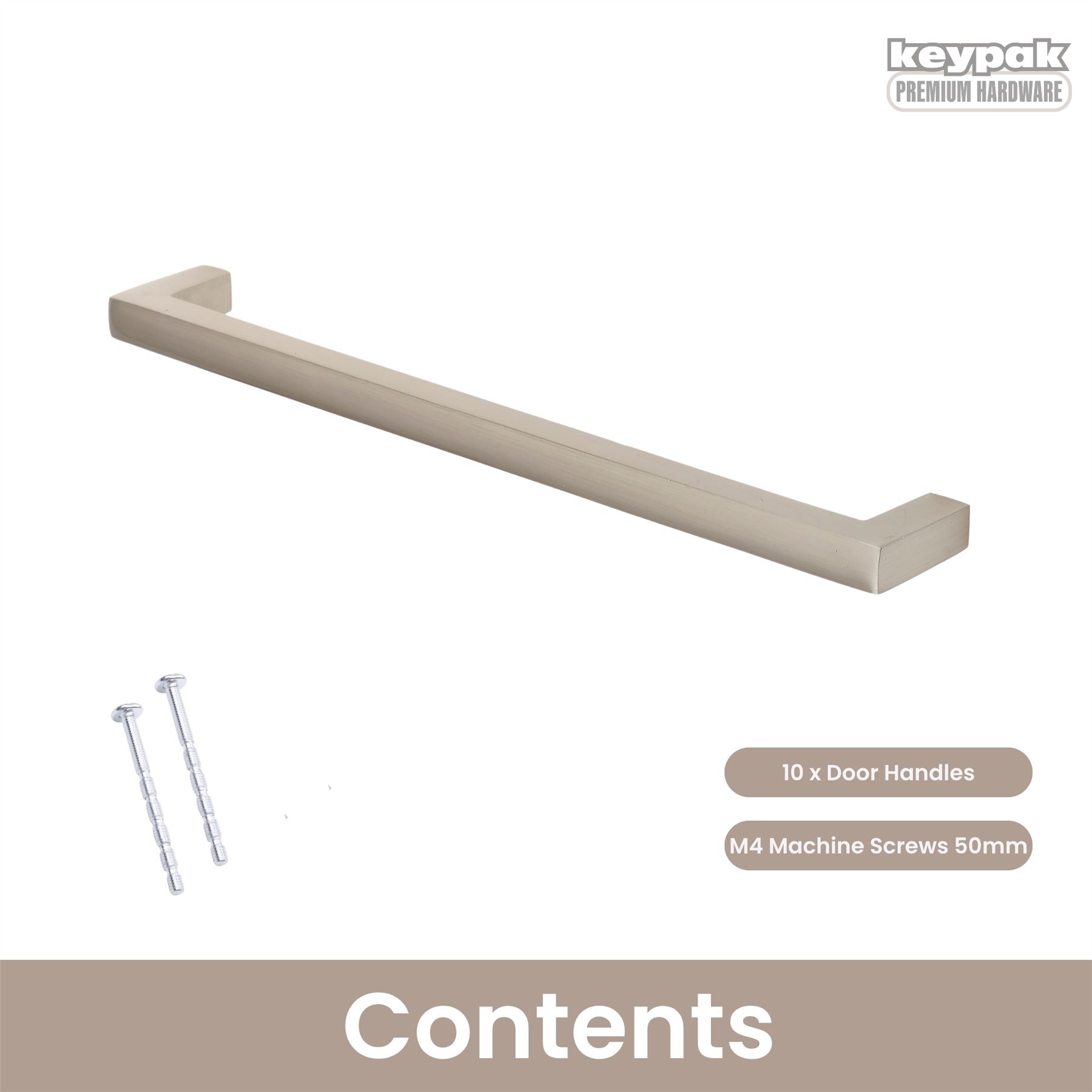 10 Stück Metall Vierkant T-Bar Griffe 96 mm - 200 mm - Aluminium Schubladengriffe - Bild 28 von 28