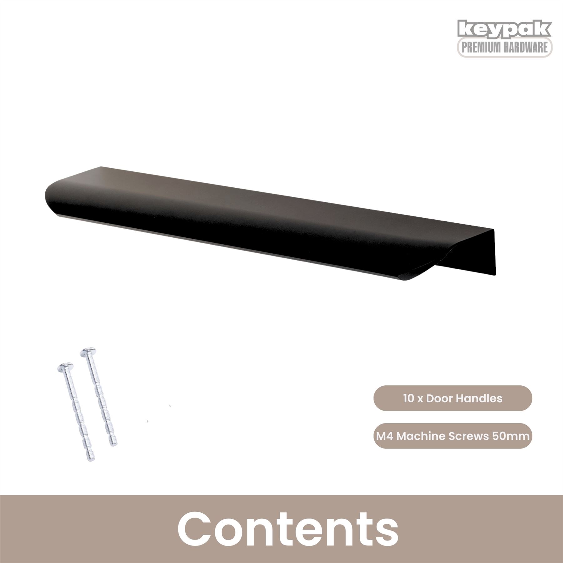 10er Pack Lip Pull Metallgriffe - Schlanke Schrank & Schublade Ziehgriffe zum Selbermachen - Bild 13 von 13