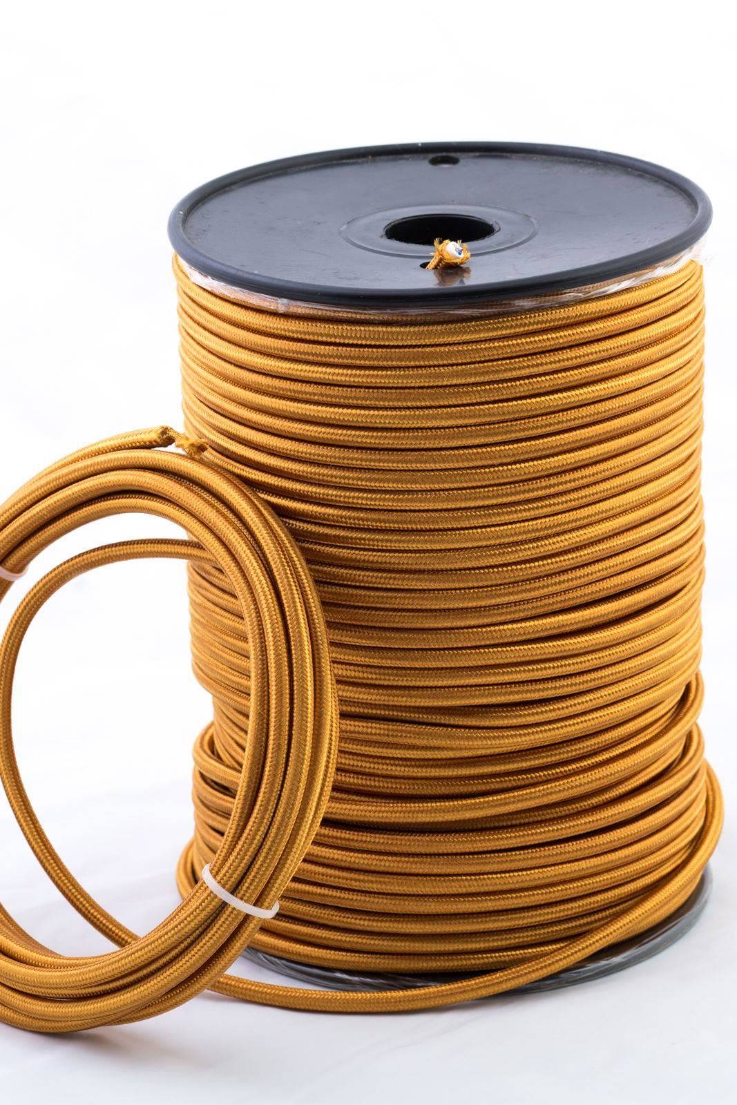 round silk braided vintage fabric coloured lighting