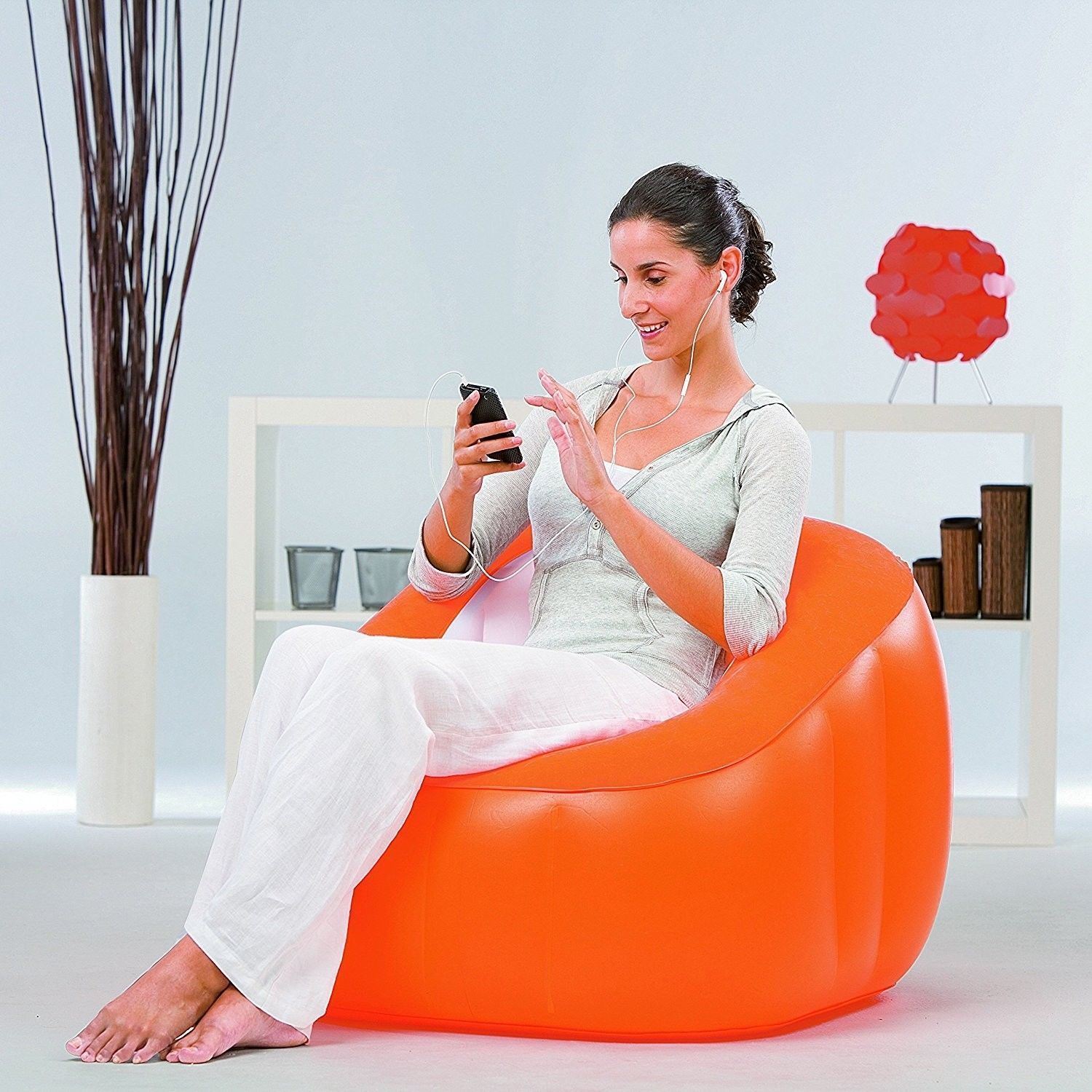 NEW BESTWAY INDOOR COMPFORT INFLATABLE LOUNGE CAMPING BLOW UP CHAIR