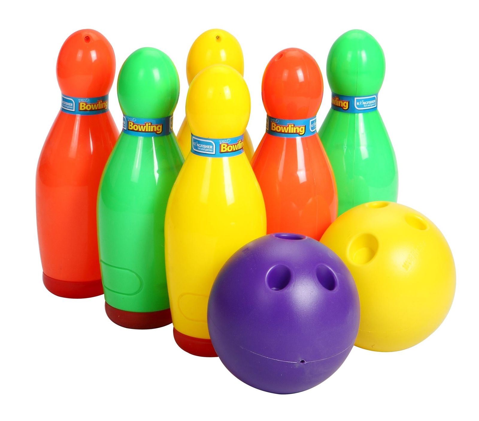 REDWOOD LEISURE PLASTIC OUTDOOR SUMMER PARK BOWLING SET 6 SKITTLES 2