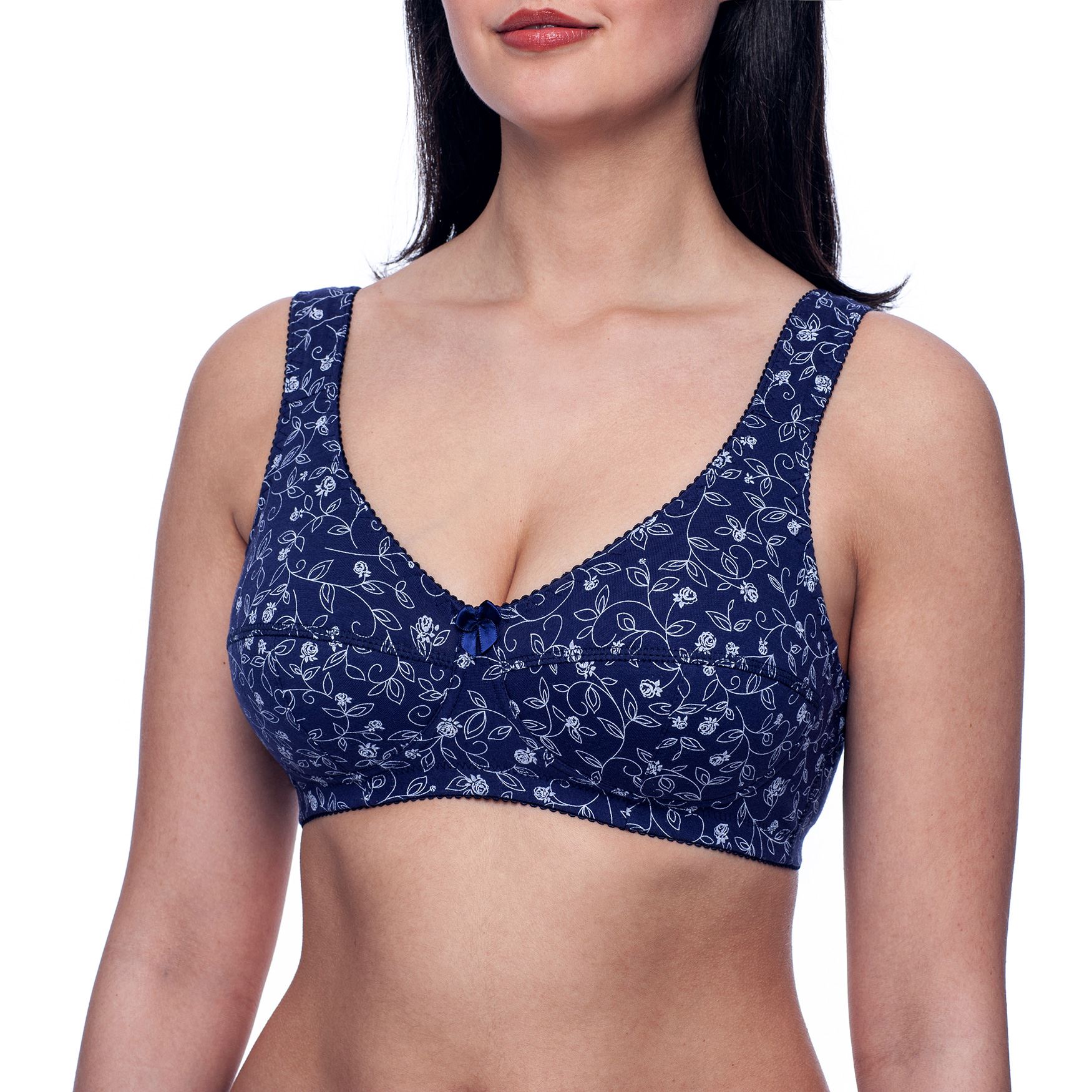 Cotton Wireless Bra Comfort Sleep Plus Size Minimizer Unlined Wirefree Soft - Picture 8 of 13