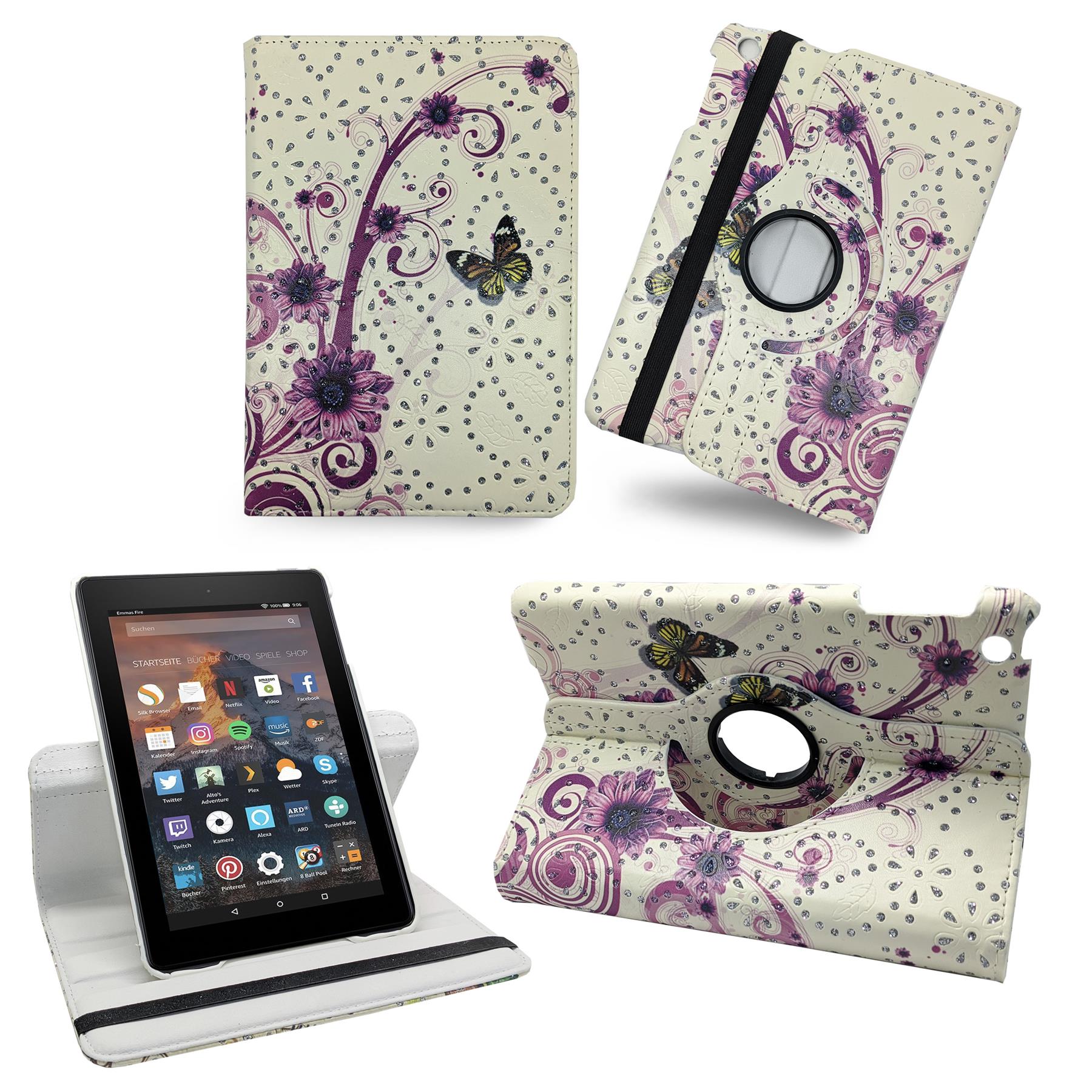 360° Rotating Leather Case Cover For Amazon Kindle Fire 7 2015 2017 2019 - Picture 3 of 5