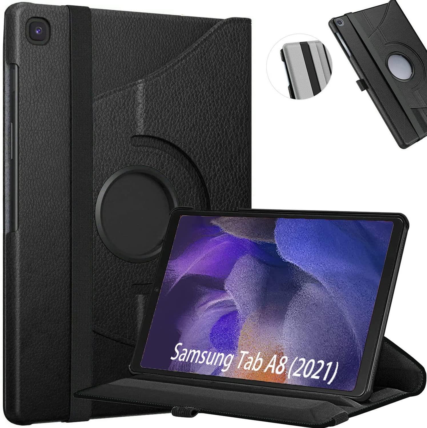 For Samsung Galaxy Tab A8 10.5 X200 (2021) Case Cover 360 Rotating Folio Stand - Picture 5 of 24