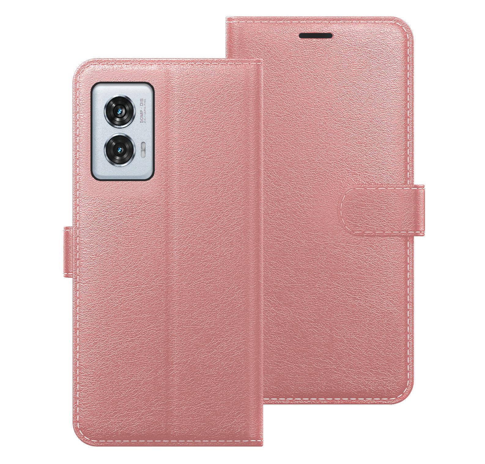 Motorola Edge 50 Fusion Etui Abdeckung Flip Folio Leder Geldbörse Kreditkarten Slot - Bild 3 von 3