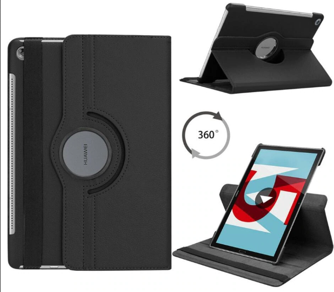 Funda protectora de cuero giratoria 360 para modelos Huawei MatePad - Imagen 2 de 3