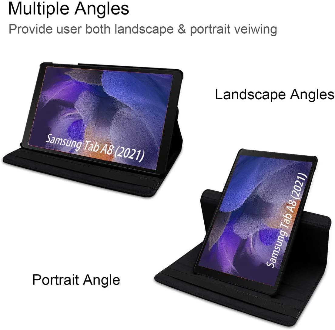 For Samsung Galaxy Tab A8 10.5 X200 (2021) Case Cover 360 Rotating Folio Stand - Picture 23 of 24