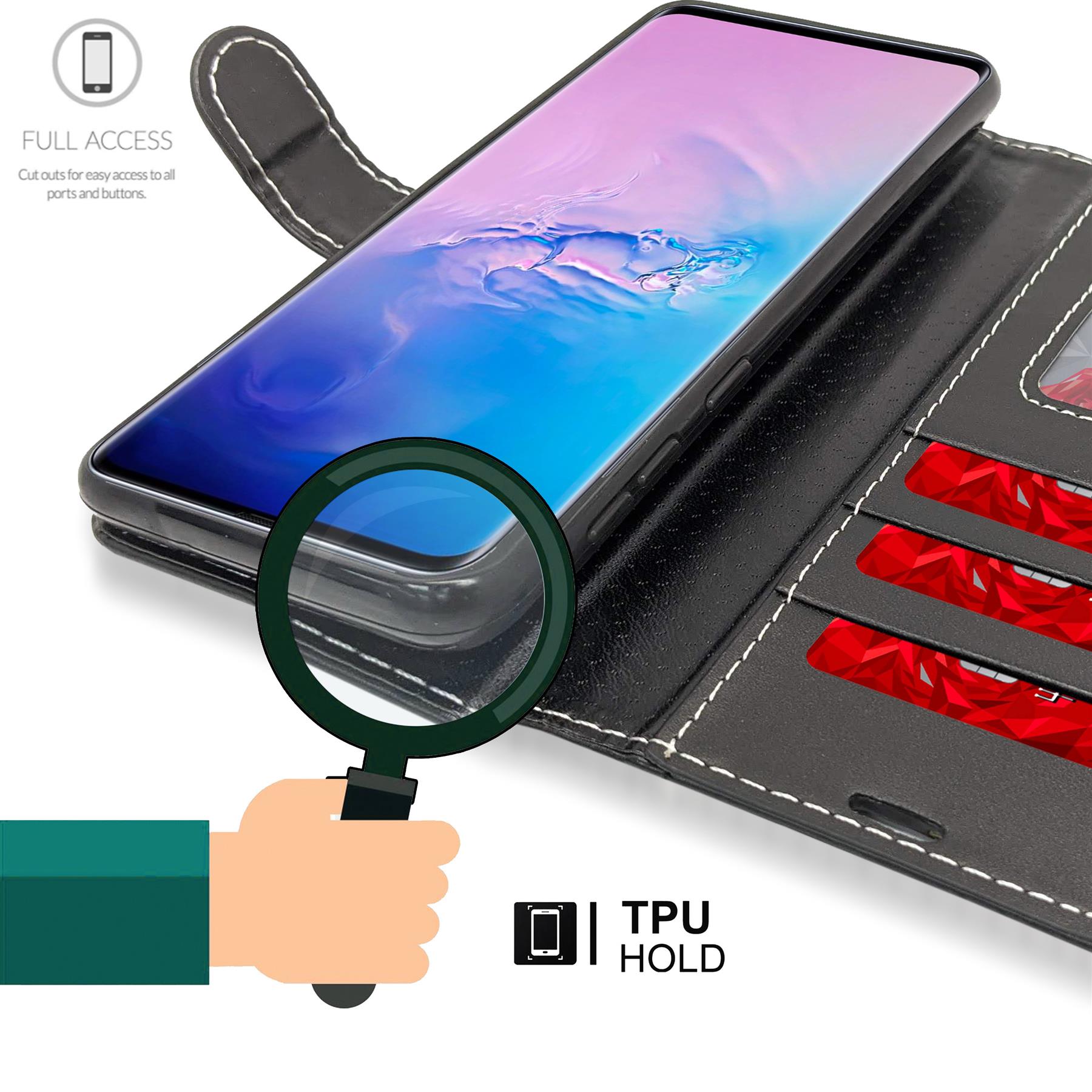Funda protectora abatible tipo folio de cuero con ranura para tarjeta de crédito para Oppo Find X3 Lite - Imagen 10 de 16