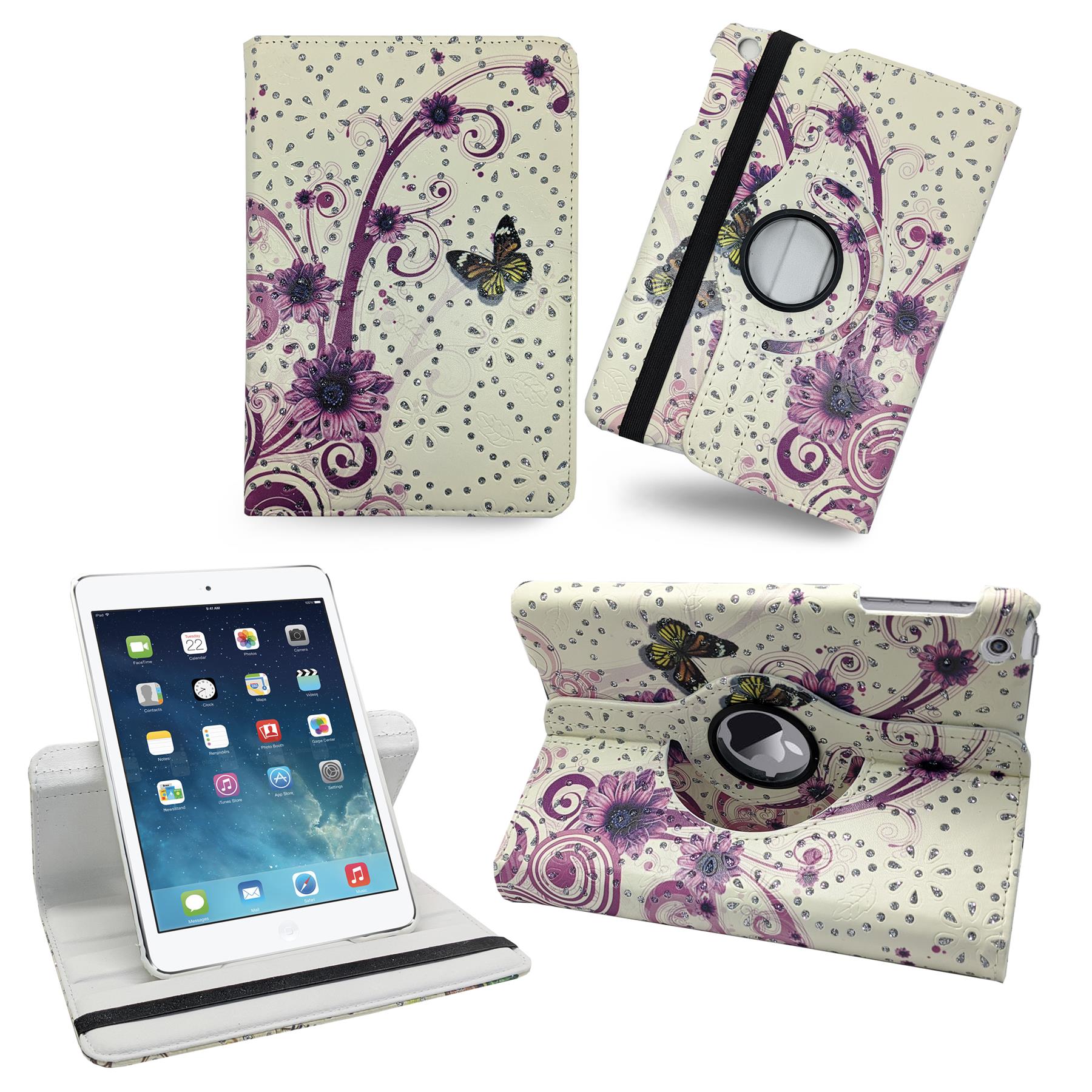 360 Rotating Printed Leather Case Cover For Apple iPad MINI 2/3 - Picture 7 of 7