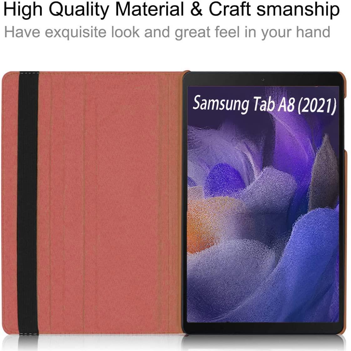 For Samsung Galaxy Tab A8 10.5 X200 (2021) Case Cover 360 Rotating Folio Stand - Picture 22 of 24