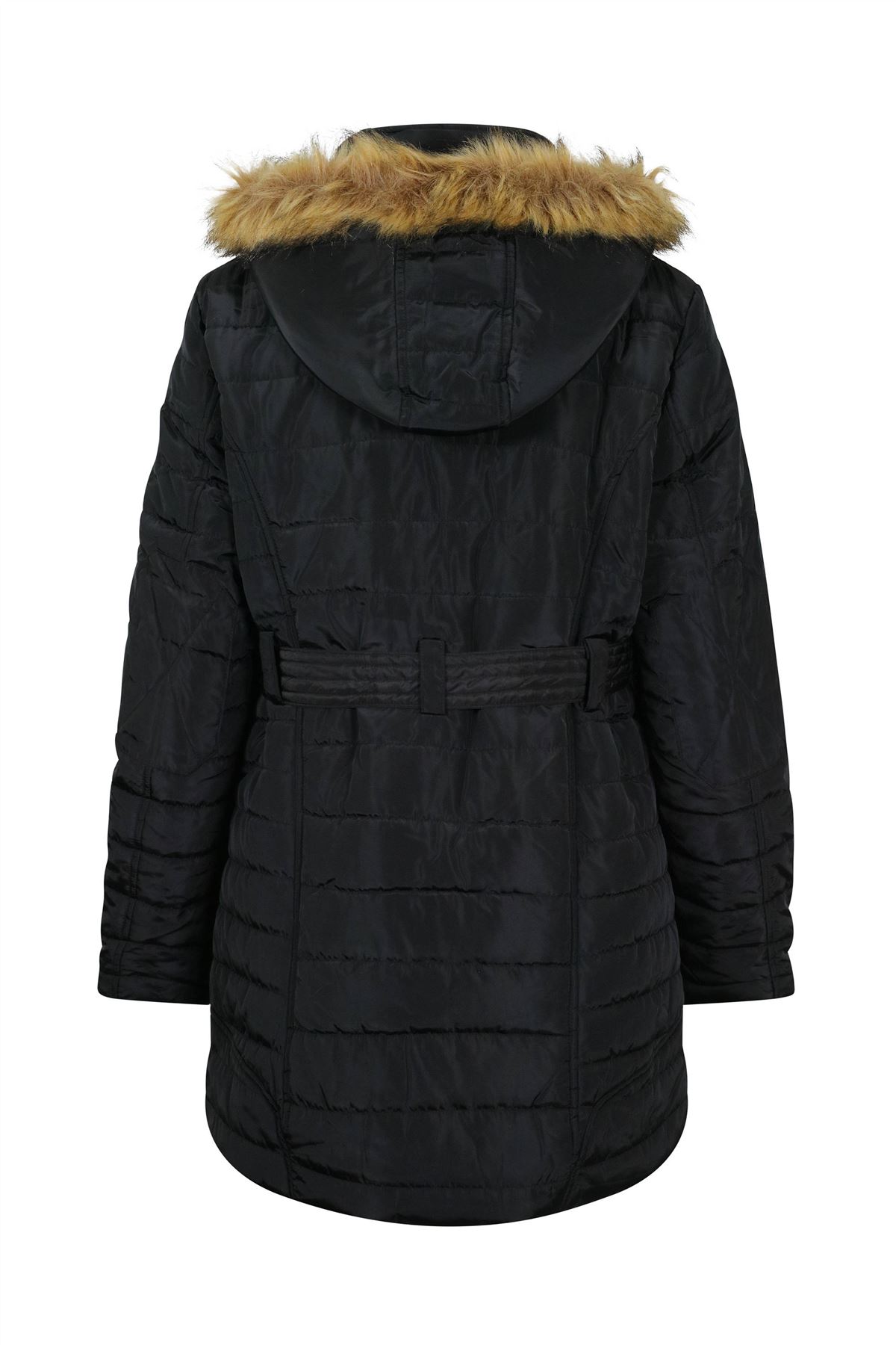 ladies grey padded winter coat
