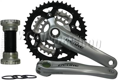 Shimano Deore FCM590 3x9 Speed 44T Crank & Chainrings BB51 Bottom Bracket - Picture 4 of 5
