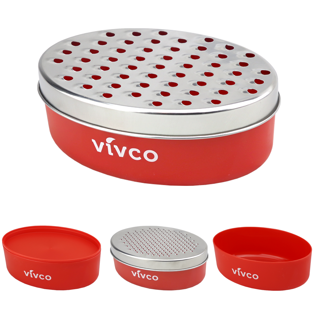 Cheese Grater 2 Piece Vegetable Storage Container Course & Fine by Vivco - Picture 6 of 6